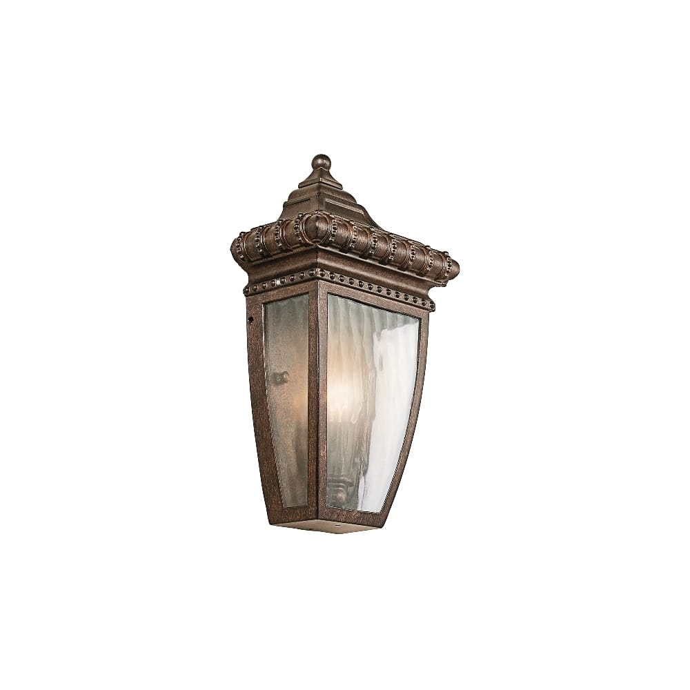 Kichler Venetian Rain Single Small Half Wall Lantern - Brushed Bronze