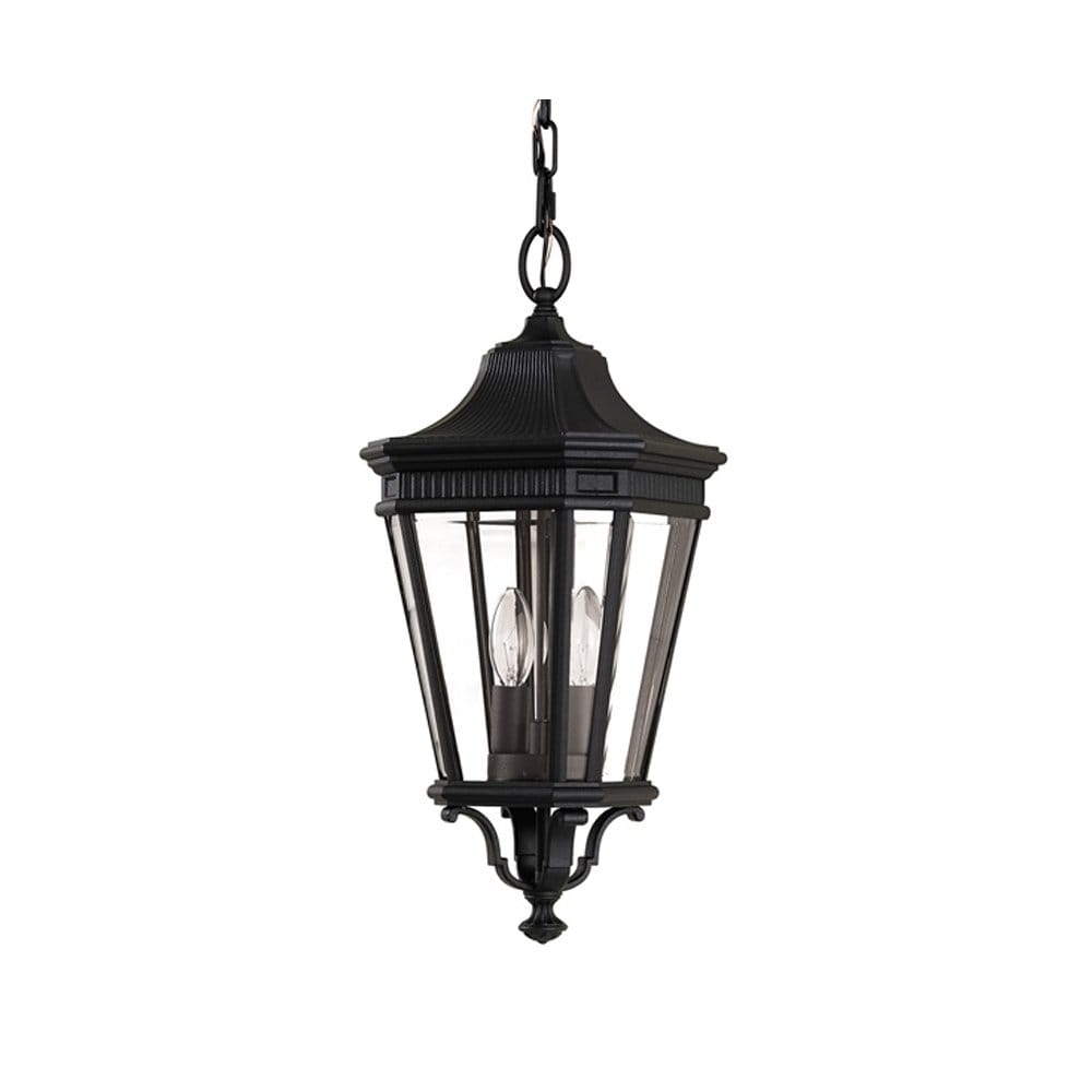 Feiss Cotswold Lane 2 Light Medium Chain Lantern - Black