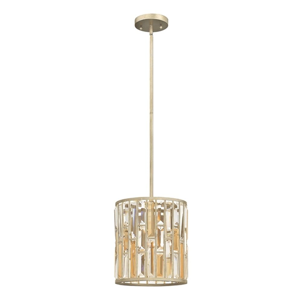 Hinkley Gemma Single Mini Pendant- Silver Leaf