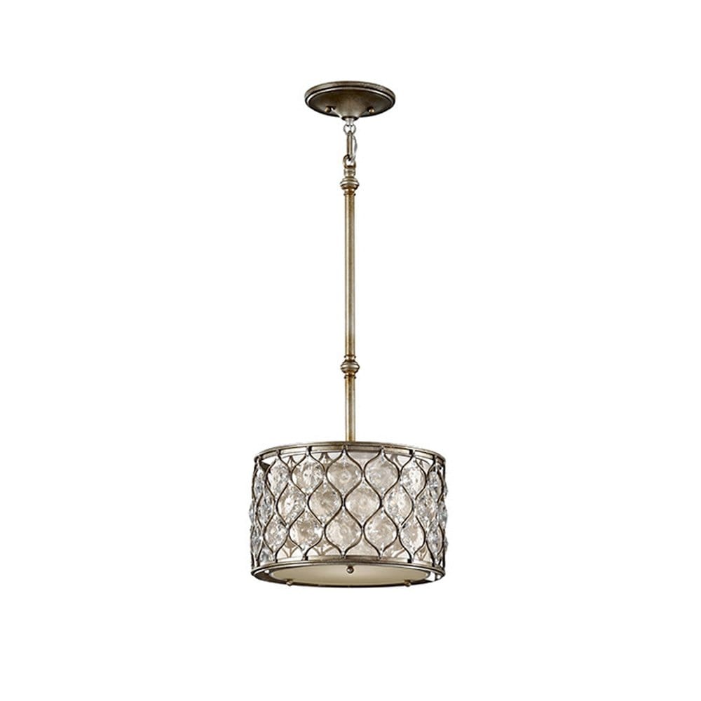 Feiss Lucia Single Pendant - Burnished Silver