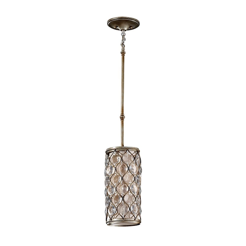 Feiss Lucia Single Mini Pendant - Burnished Silver