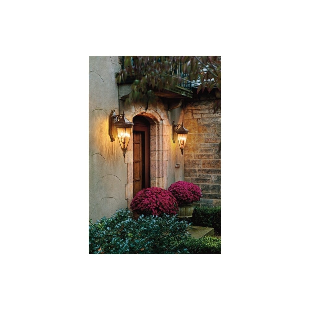 Kichler Venetian Rain 3 Light Large Wall Lantern - Brushed Bronze