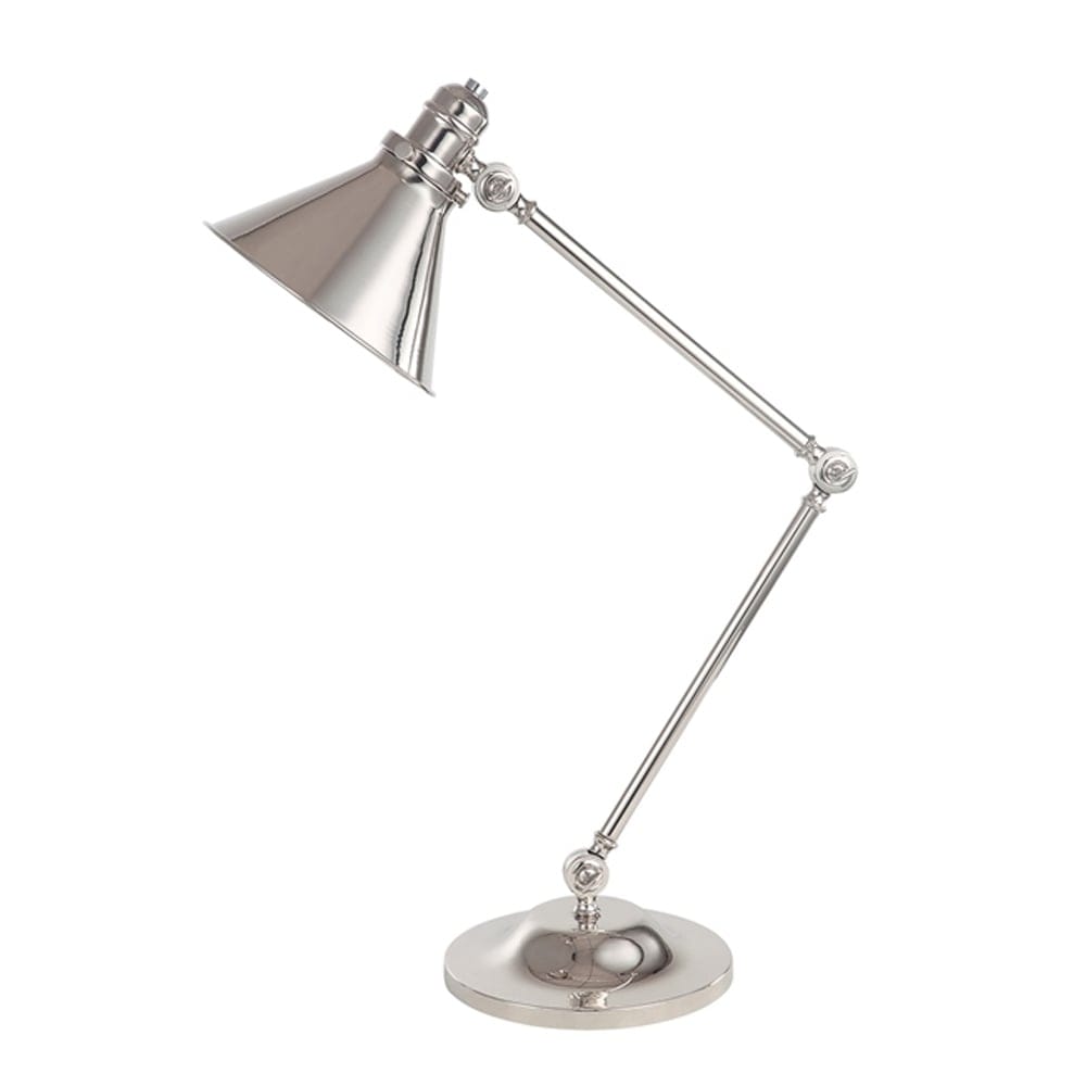 Elstead Provence Single Table Lamp - Polished Nickel