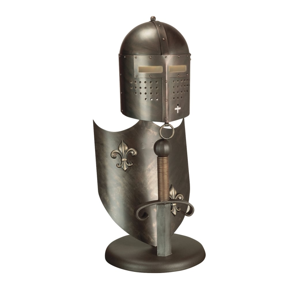 Elstead Crusader Single Table Lamp - Burnished Bronze