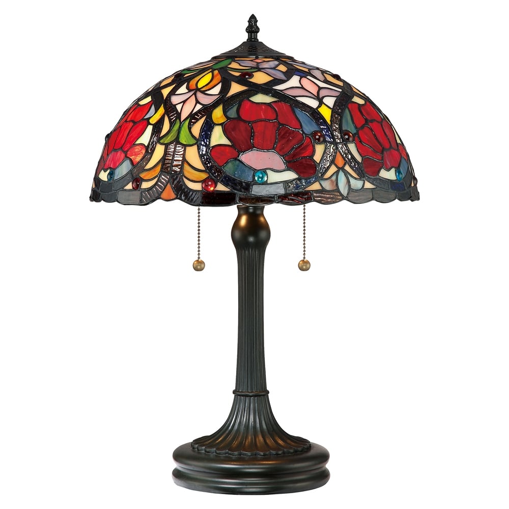 Quoizel Larissa 2 Light Table Lamp - Vintage Bronze