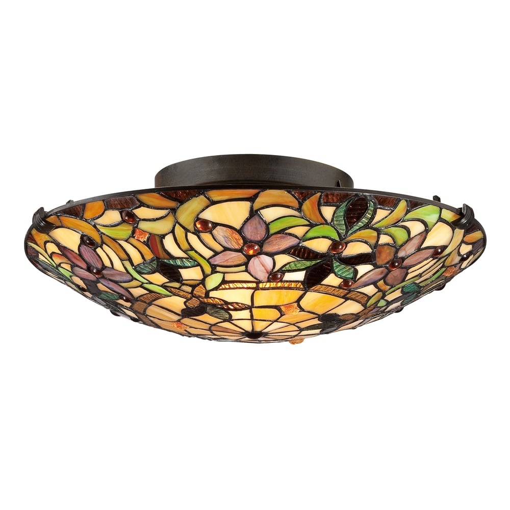Quoizel Kami 2 Light Flush Fitting - Vintage Bronze