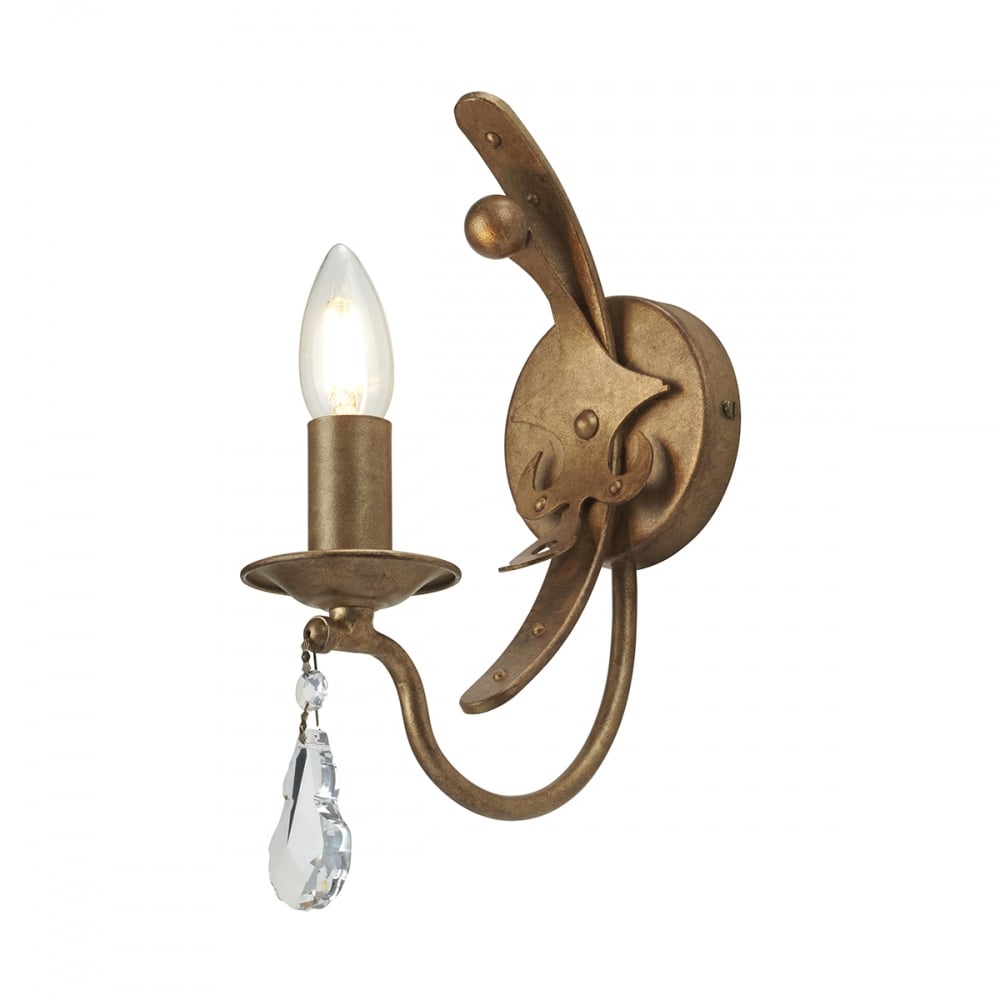 Elstead Windsor Single Wall Light - Gold Patina
