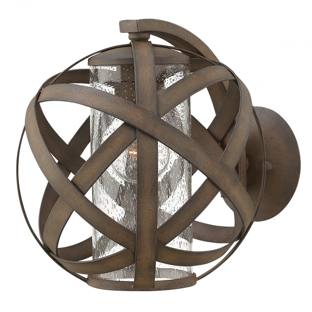 Hinkley Carson Single Small Wall Lantern - Vintage Iron