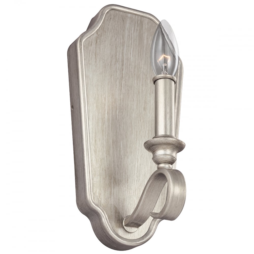 Feiss DeWitt Single Wall Light - Sunrise Silver