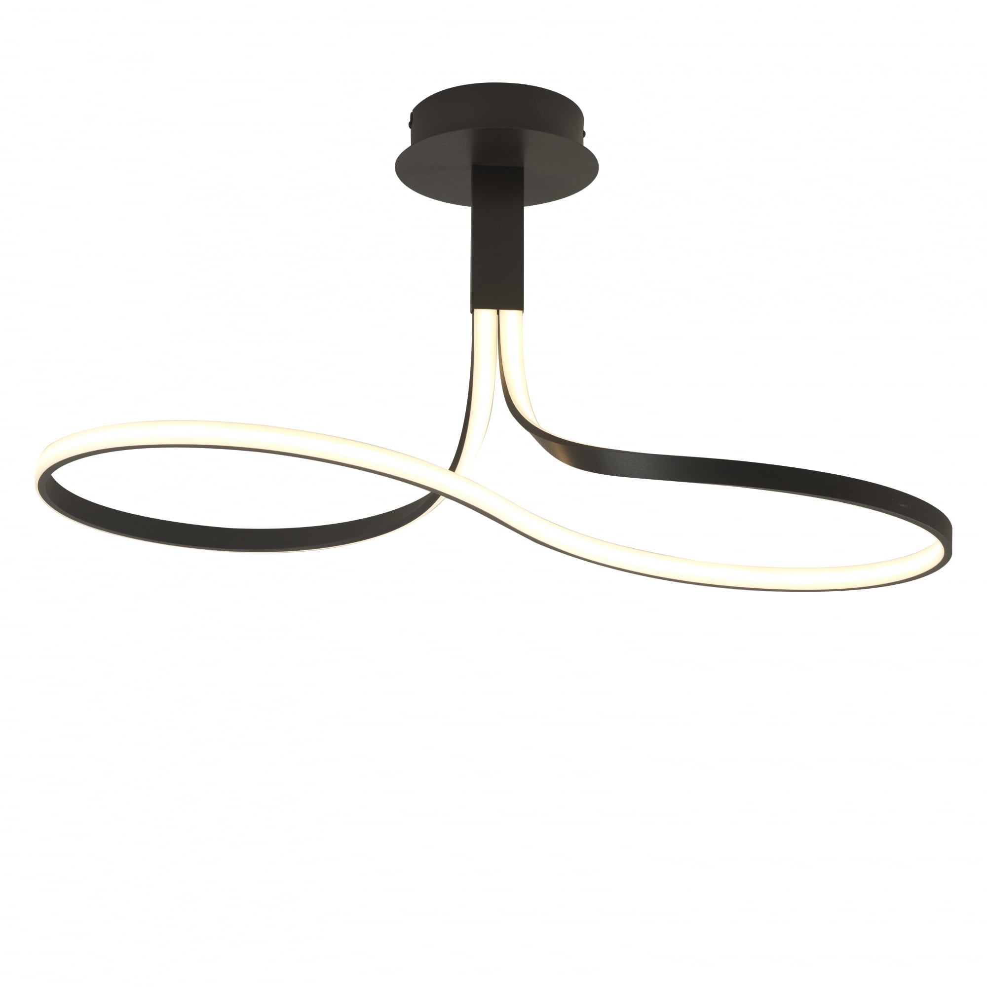 Mantra Nur LED Rectangular Semi-Flush Fitting - Brown Oxide