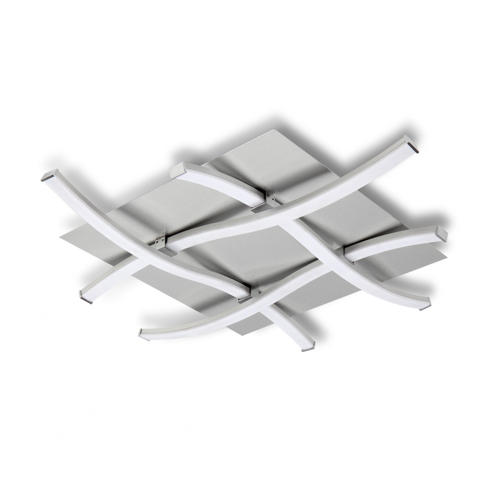 Mantra Nur LED Flush ceiling  - Polished chrome, silver, frosted acrylic