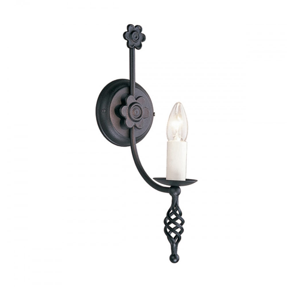 Elstead Belfry Single Wall Light - Black