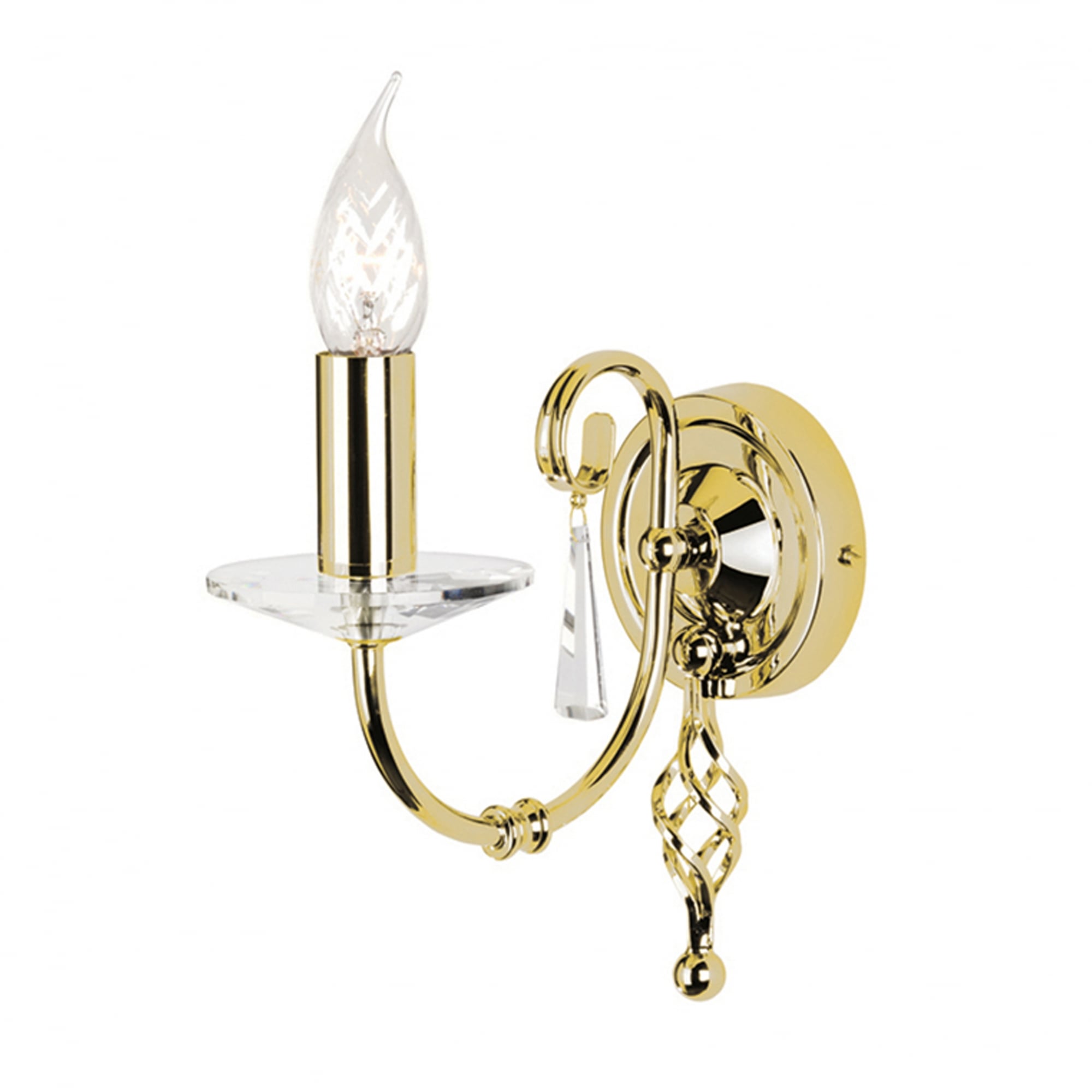 Elstead Aegean Single Wall Light - Polished Brass