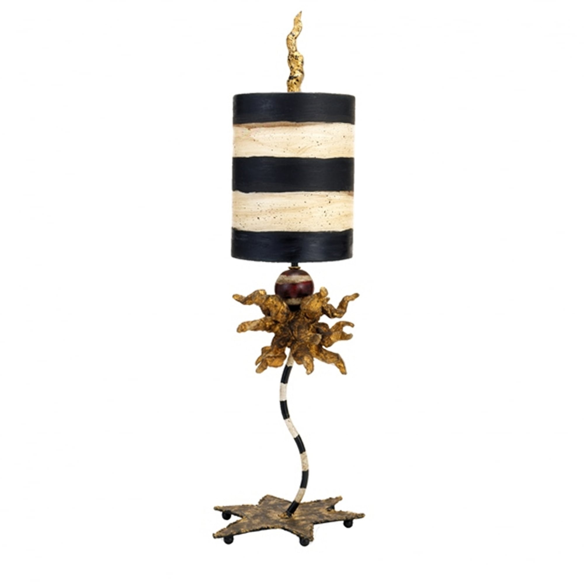Flambeau Dominique Single Table Lamp - Black & Gold