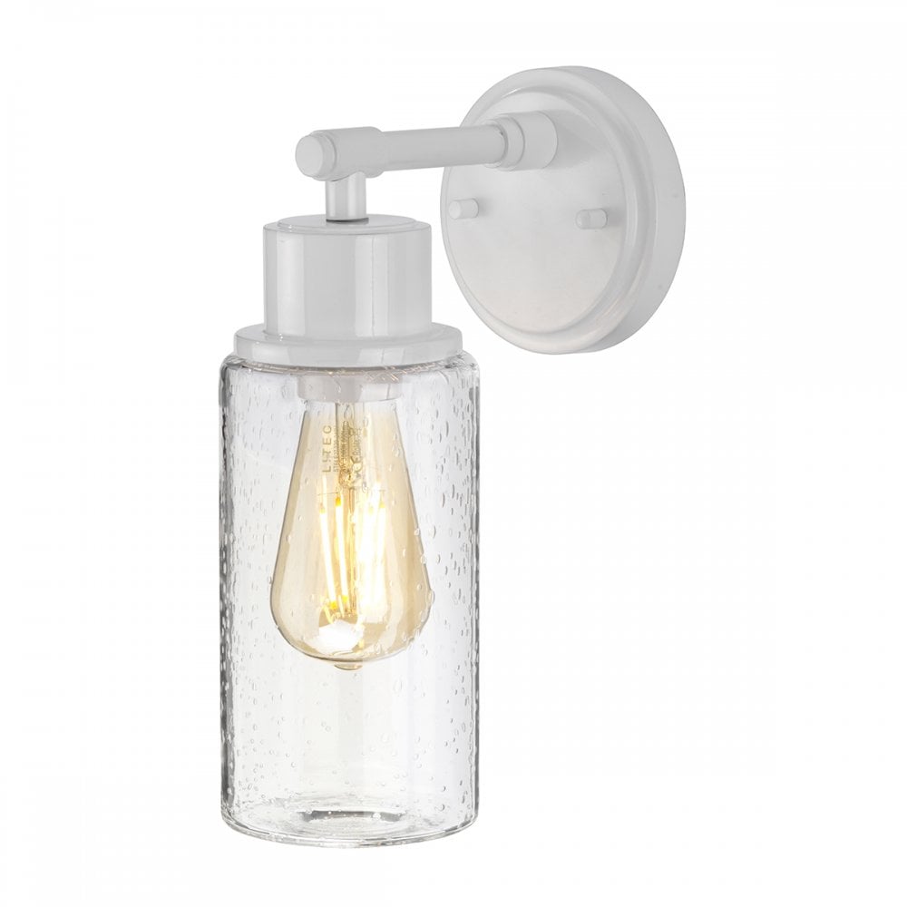 Elstead Morvah Single Bathroom Wall Light - White