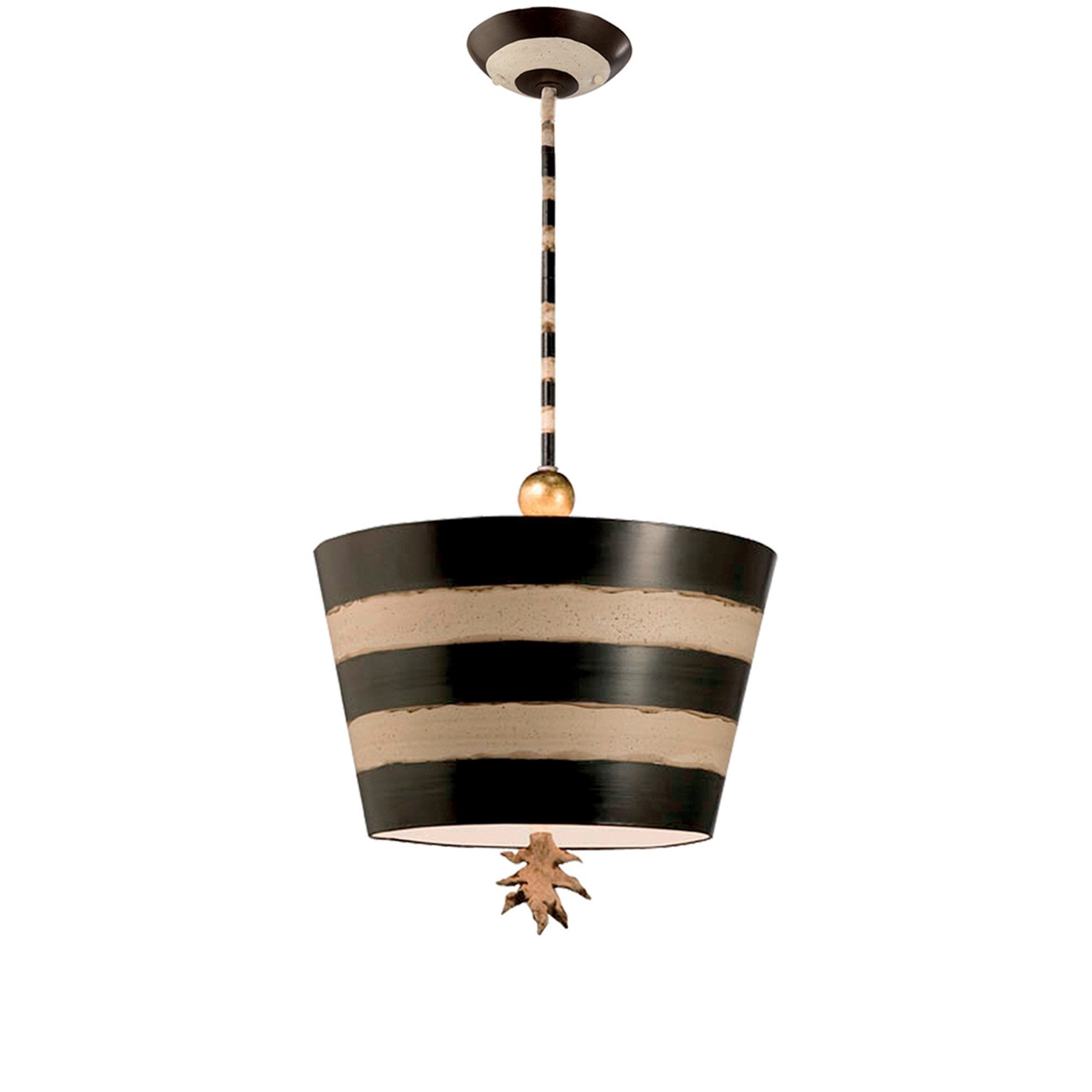 Flambeau South Beach Single Pendant - Black & Cream