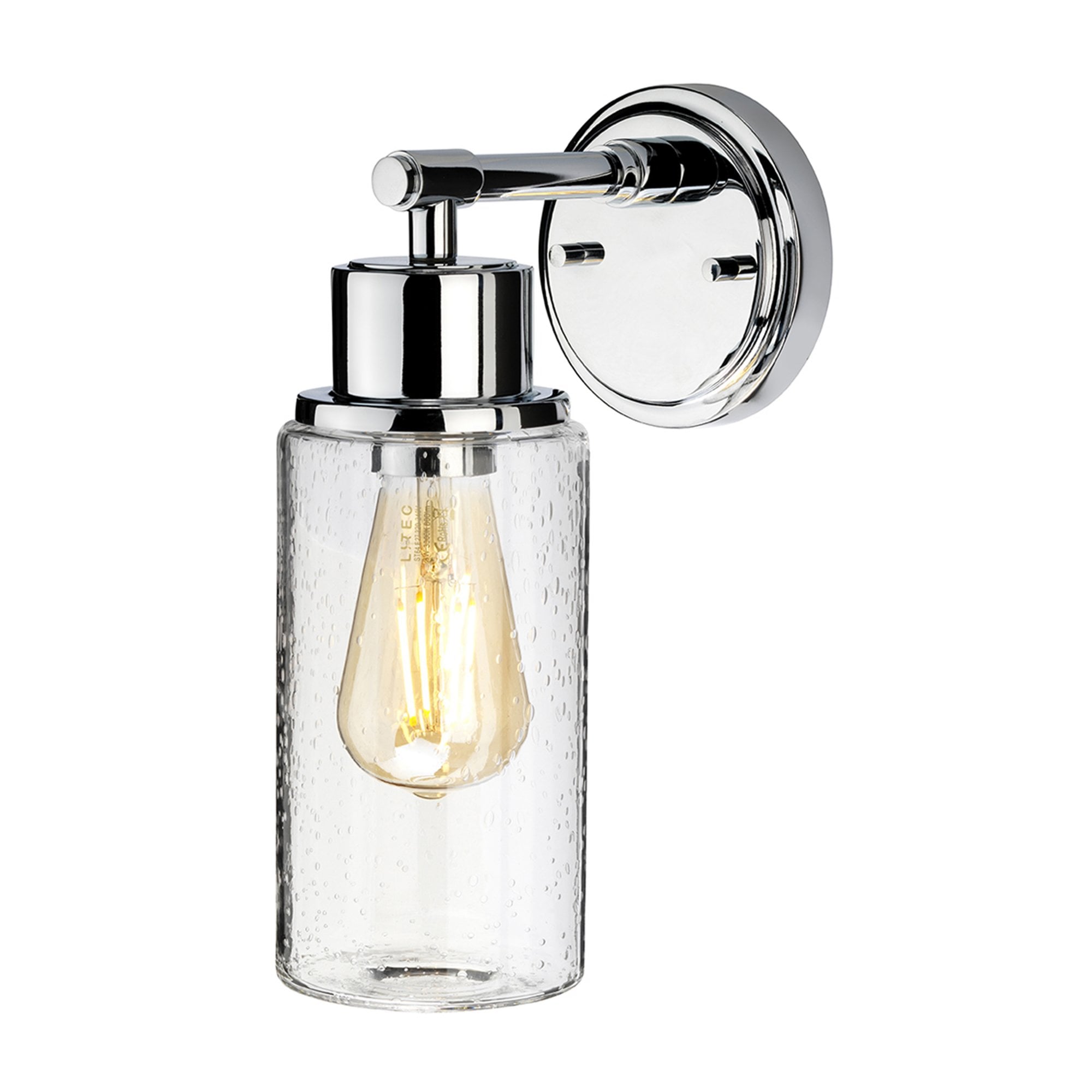 Elstead Morvah Single Bathroom Wall Light - Polished Chrome