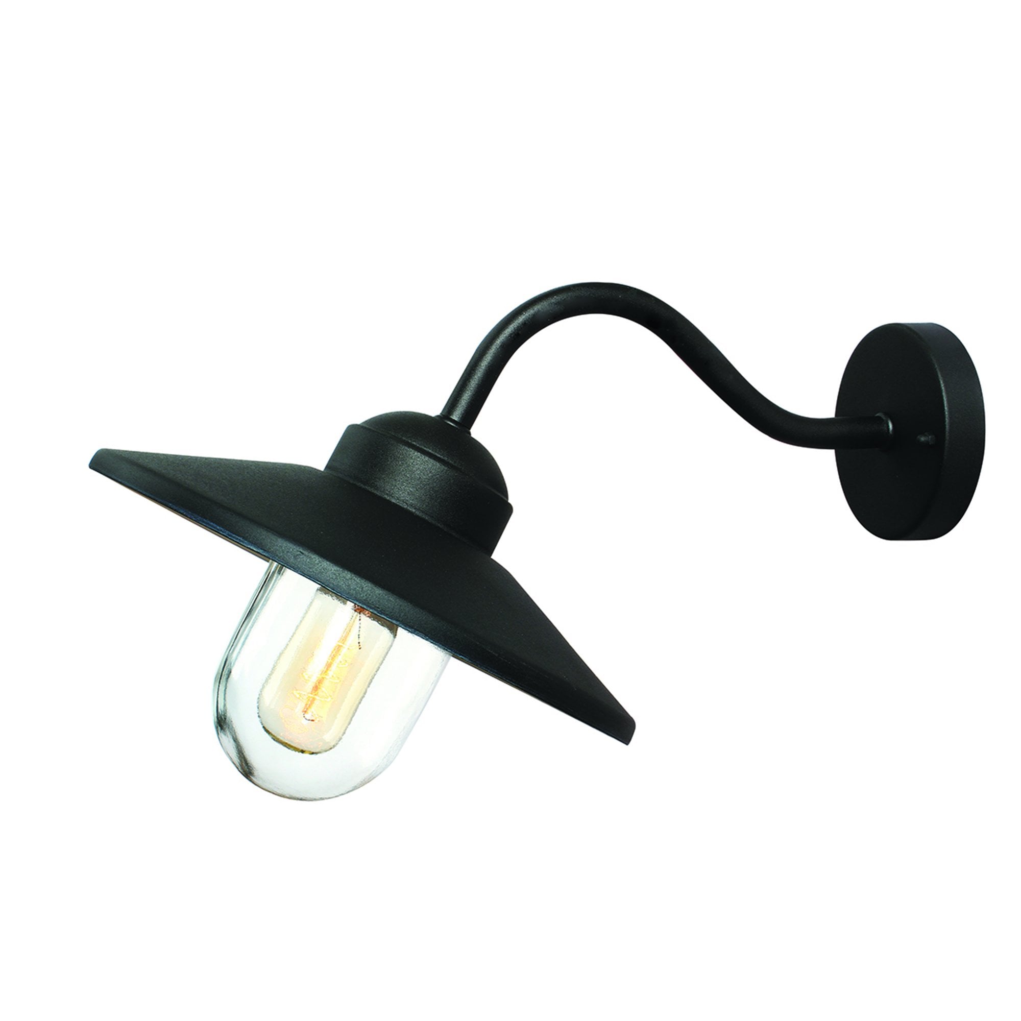 Elstead Klampenborg Single Wall Lantern - Black