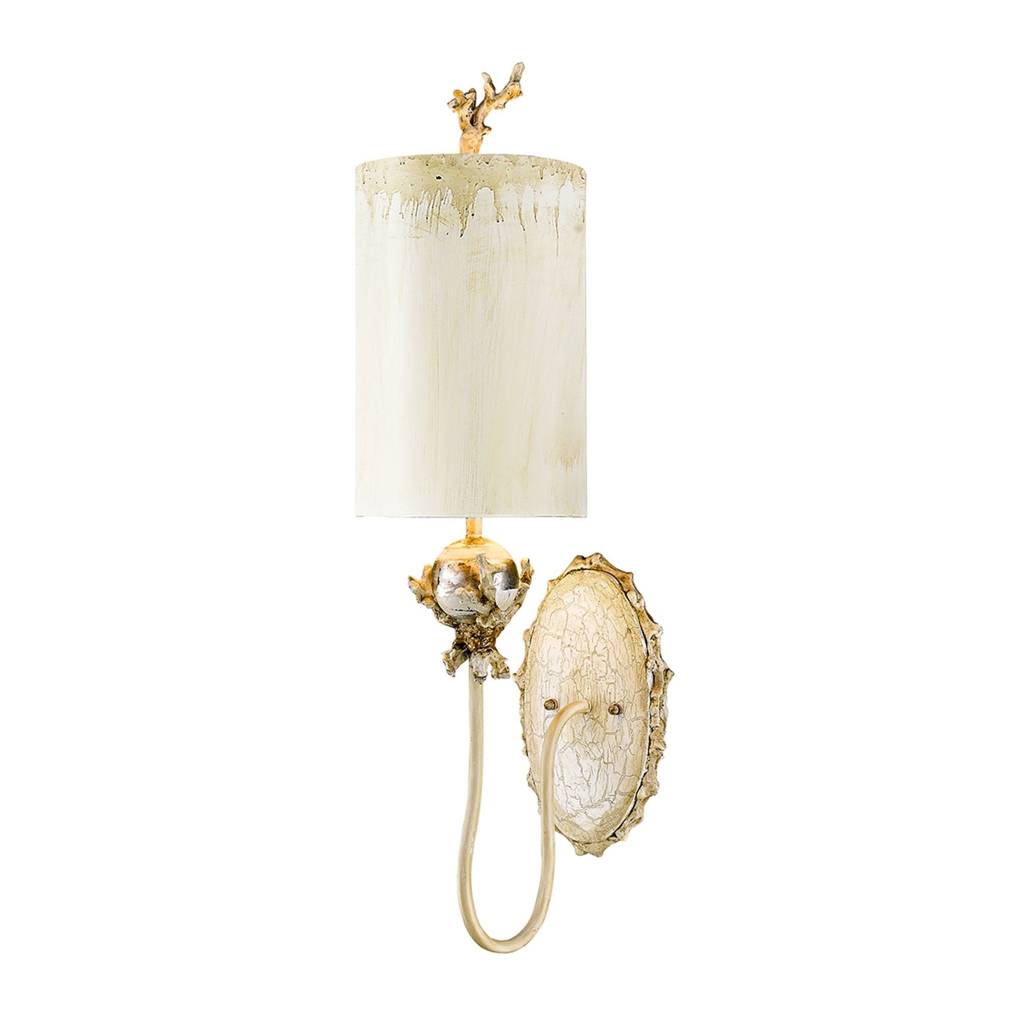 Flambeau Trellis Single Wall Light - Putty Patina & Silver Leaf