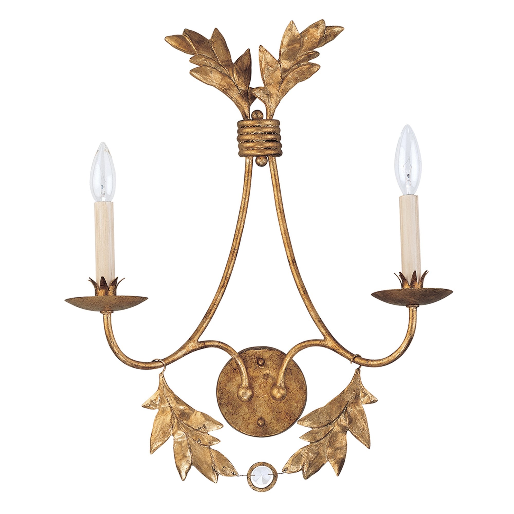 Flambeau Sweet Olive 2 Light Wall Light - Gilded Gold