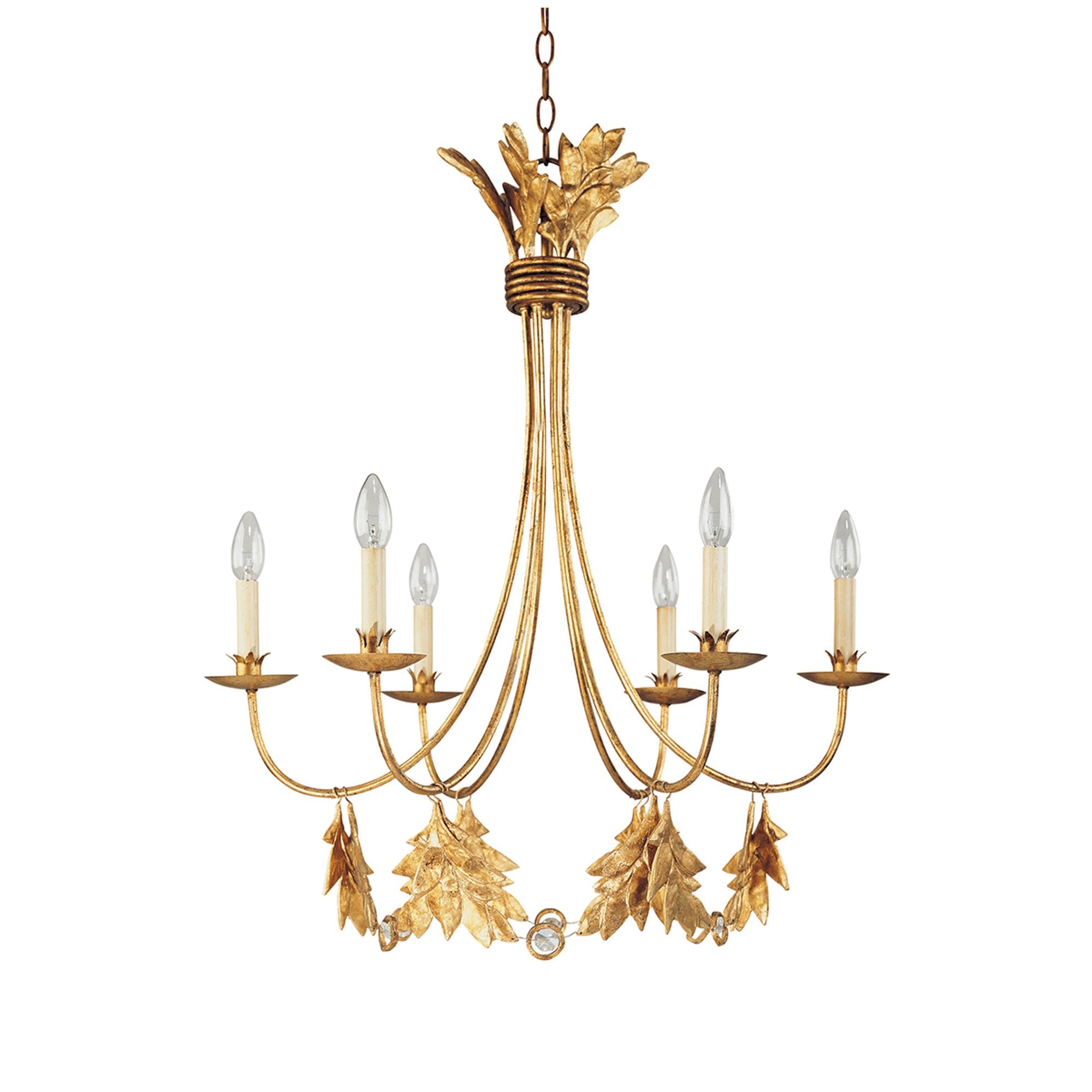 Flambeau Sweet Olive 6 Light Chandelier - Gilded Gold