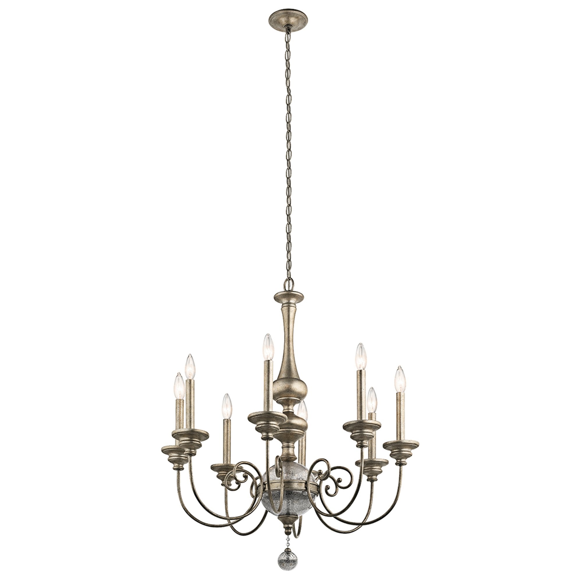 Kichler Rosalie 8 Light Chandelier - Sterling Gold