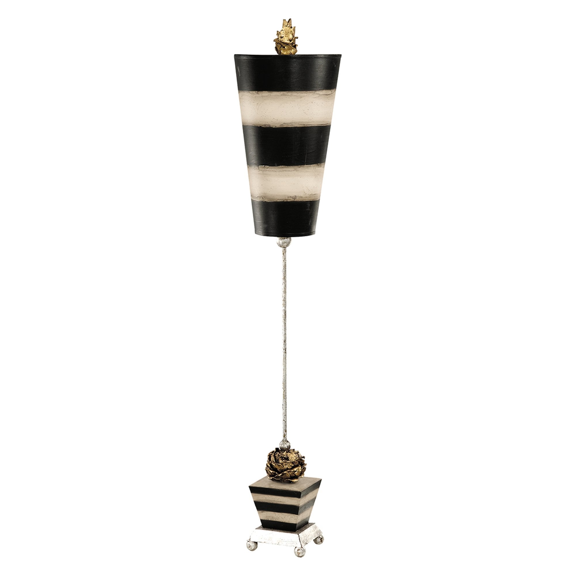 Flambeau Peony Single Table Lamp - Taupe & Black