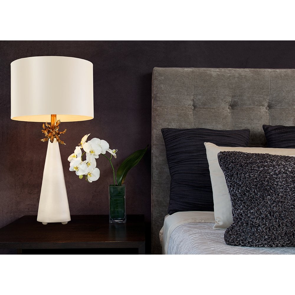 Flambeau Neo Single Table Lamp - White