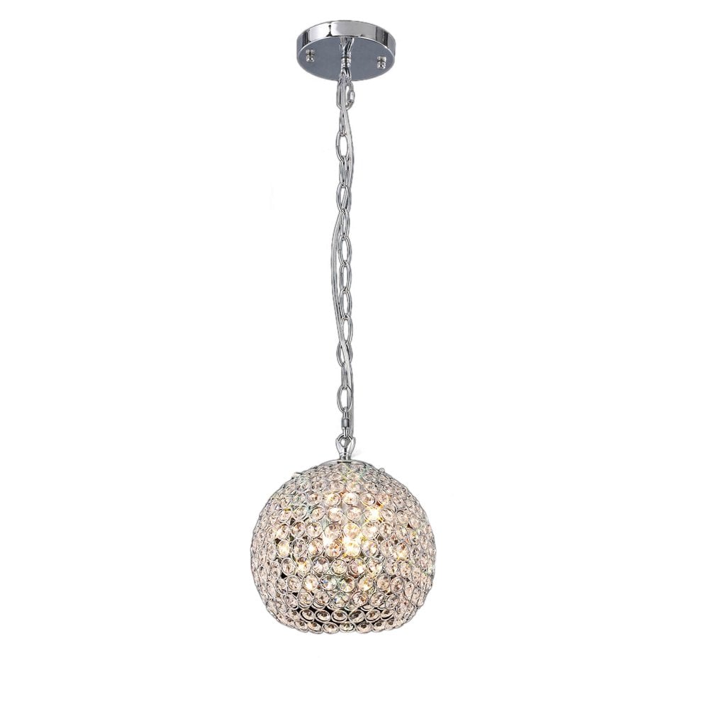 Diyas IL30190 Ava Pendant 3 Light Polished Chrome/Crystal