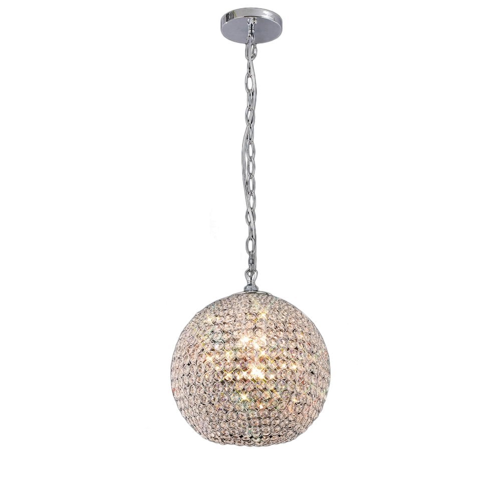 Diyas IL30192 Ava Pendant 5 Light Polished Chrome/Crystal