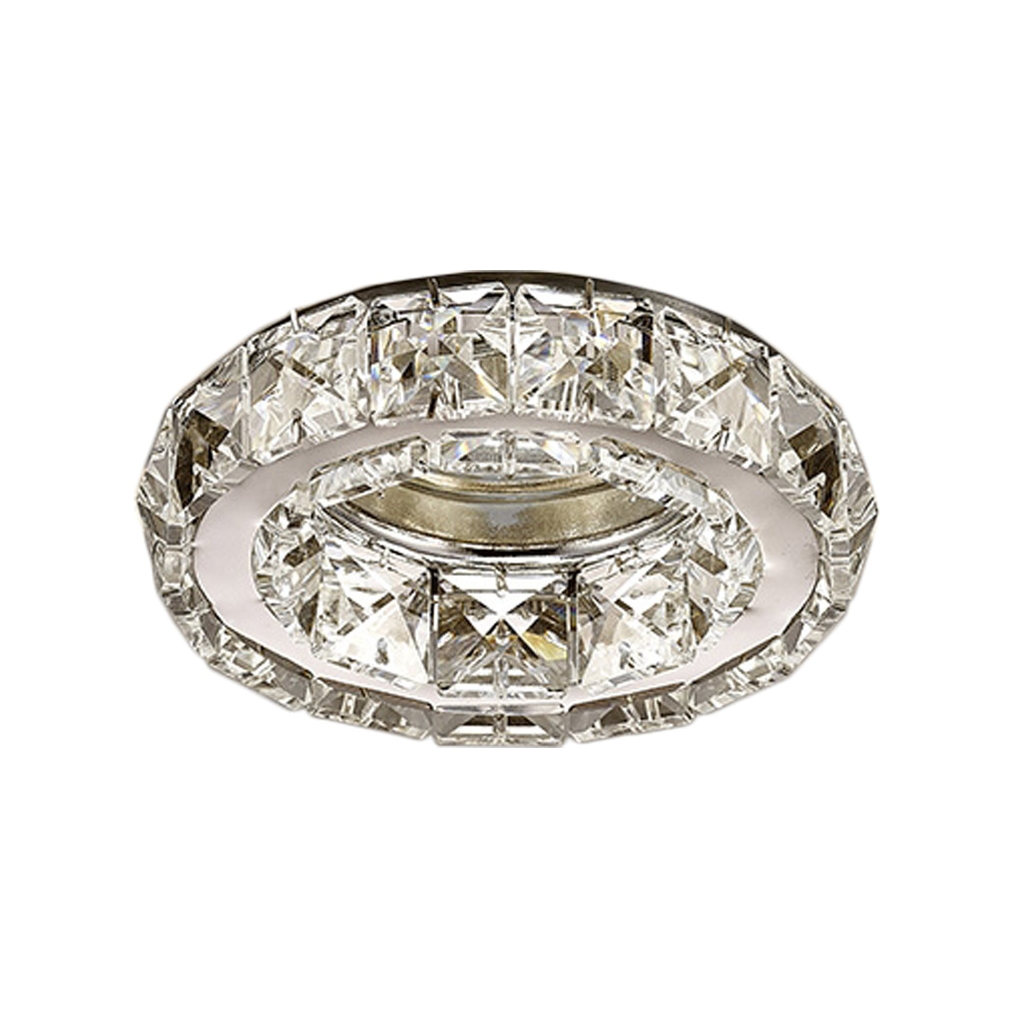 Diyas IL30836CH Galaxy GU10 Round Downlight Polished Chrome/Crystal