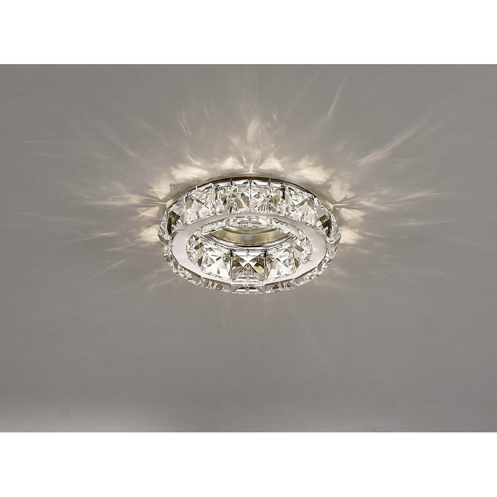 Diyas IL30836CH Galaxy GU10 Round Downlight Polished Chrome/Crystal