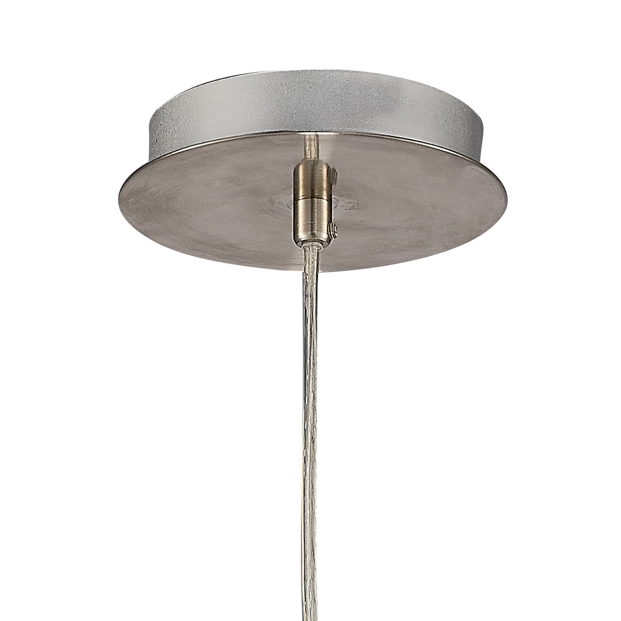 Diyas IL31612 Andrea Single Pendant 1 Light E27 Satin Nickel/Crystal
