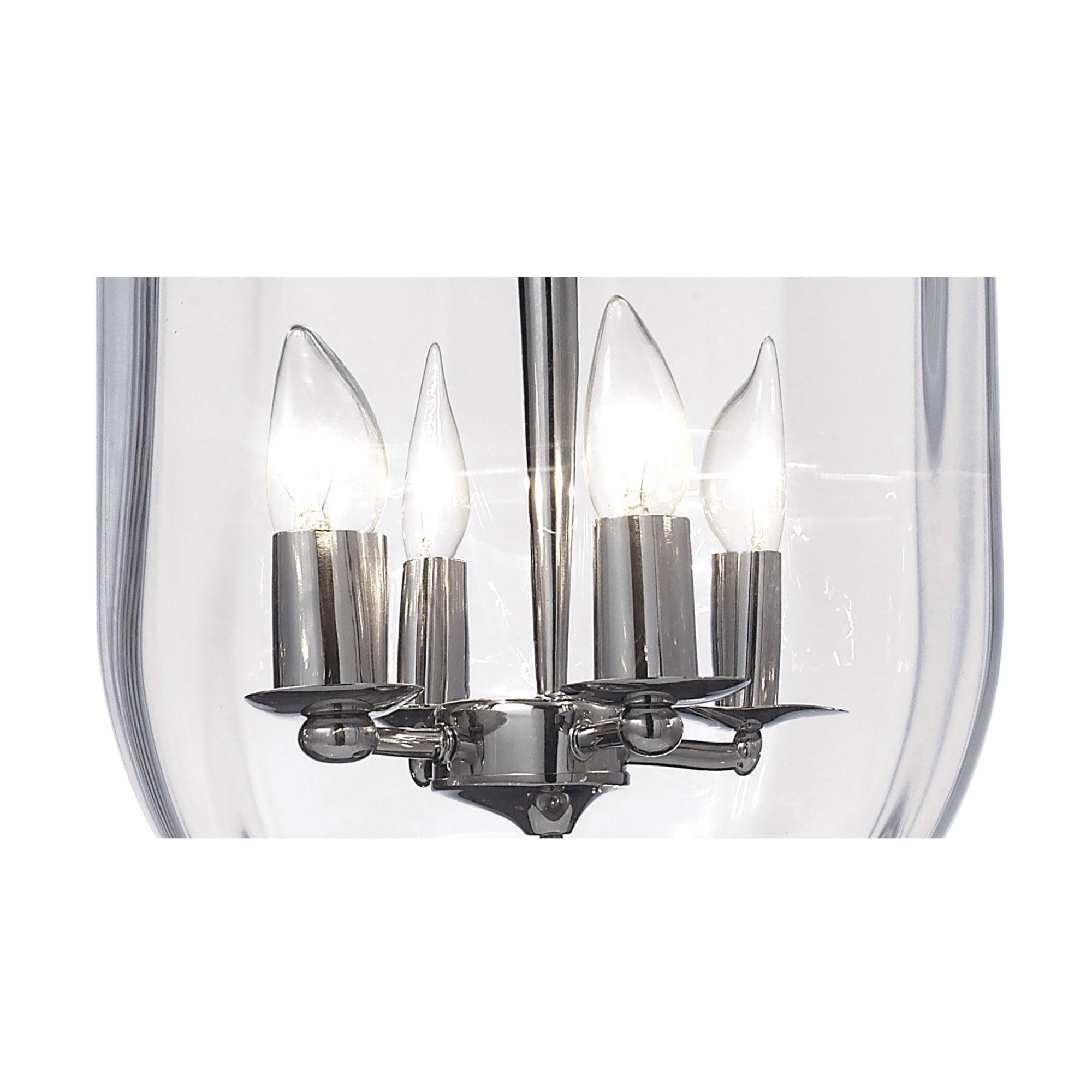 Diyas IL31073 Aubrey Pendant 4 Light Polished Chrome/Glass