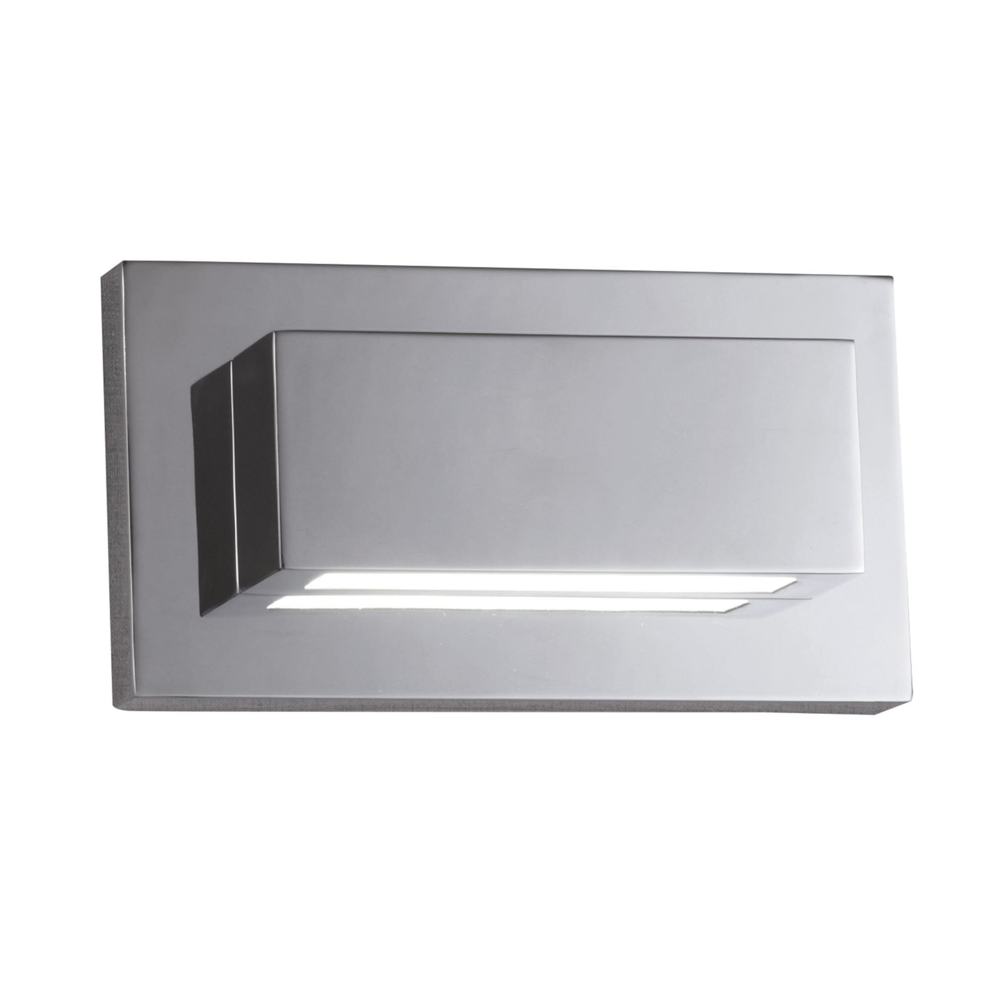 Searchlight Chrome 2 LED Oblong Wall Light With Up & Down Light
