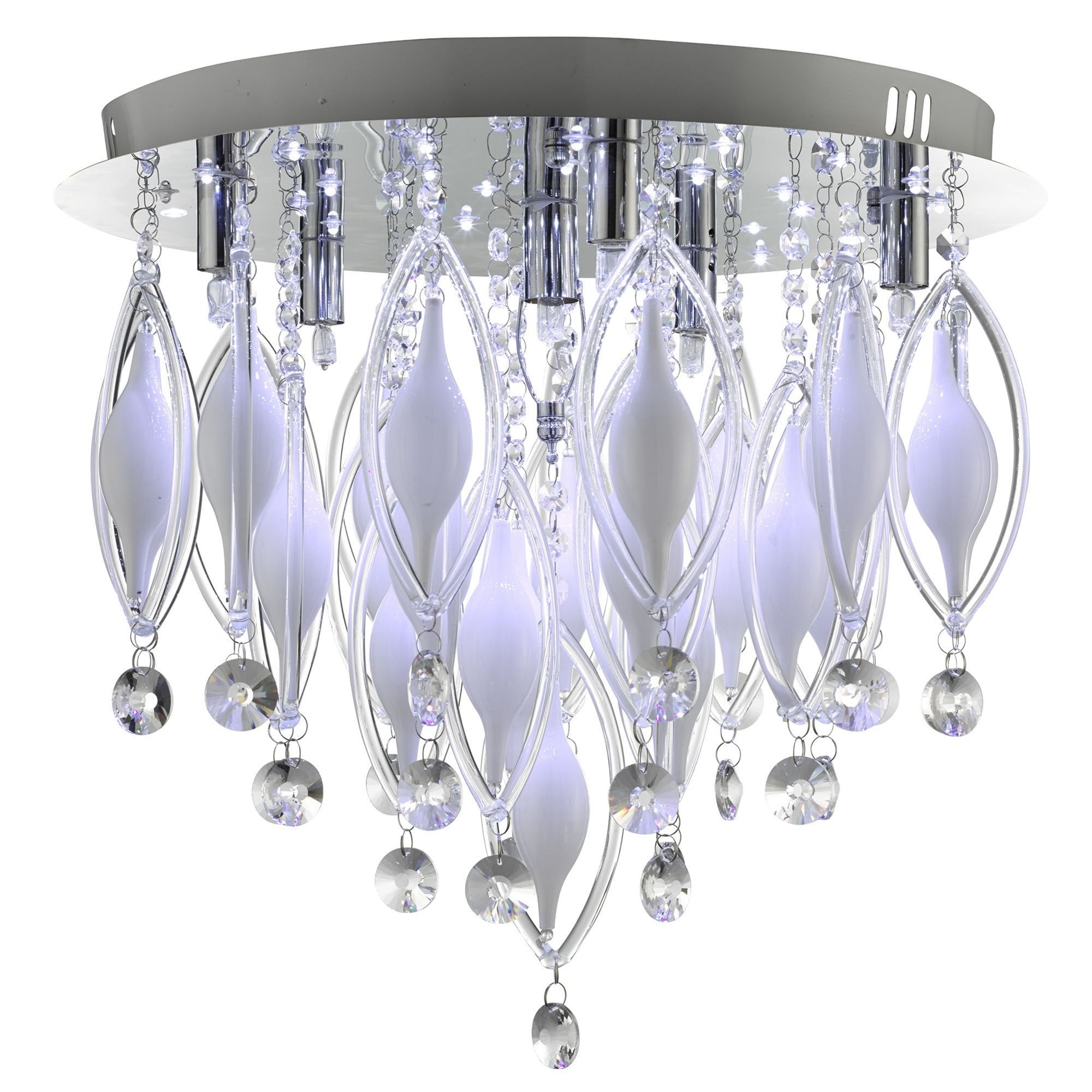Searchlight Solomon Chrome 6 LED Fitting With Colour Changing Glass & Remote Control