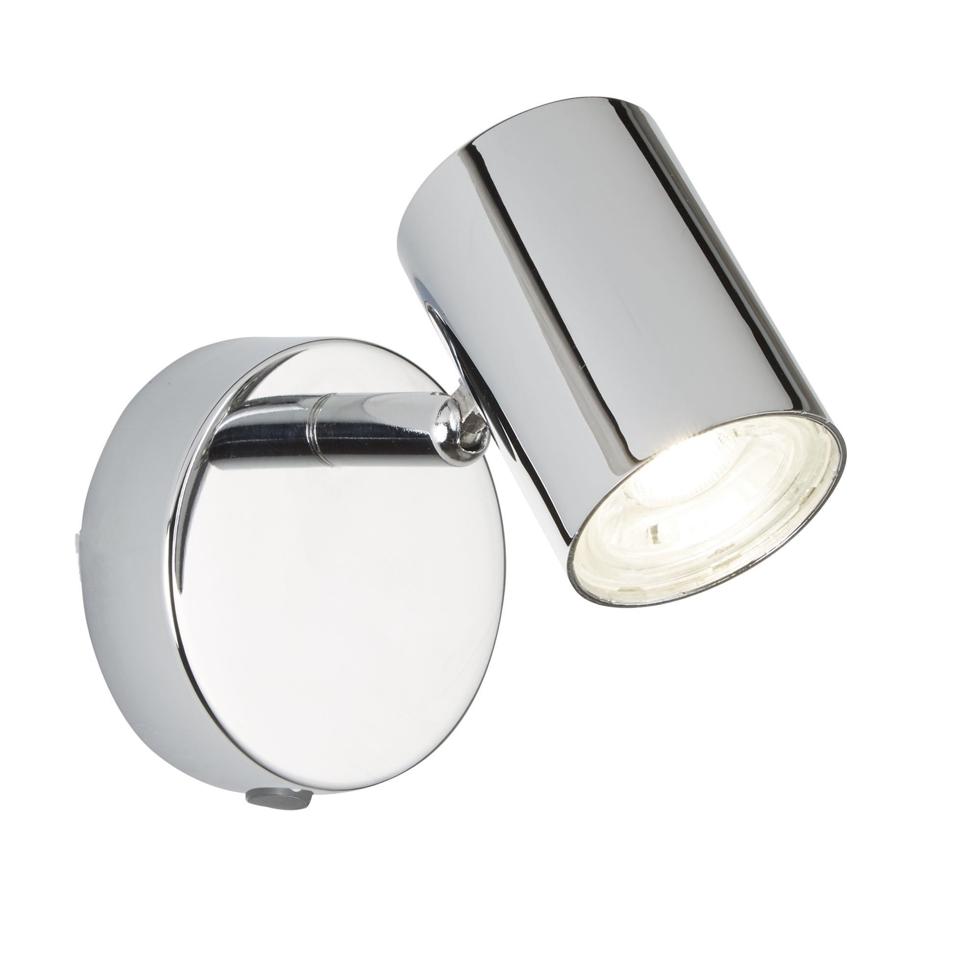 Searchlight Redfern Single Cylinder Head Spot Wall Bracket, Chrome