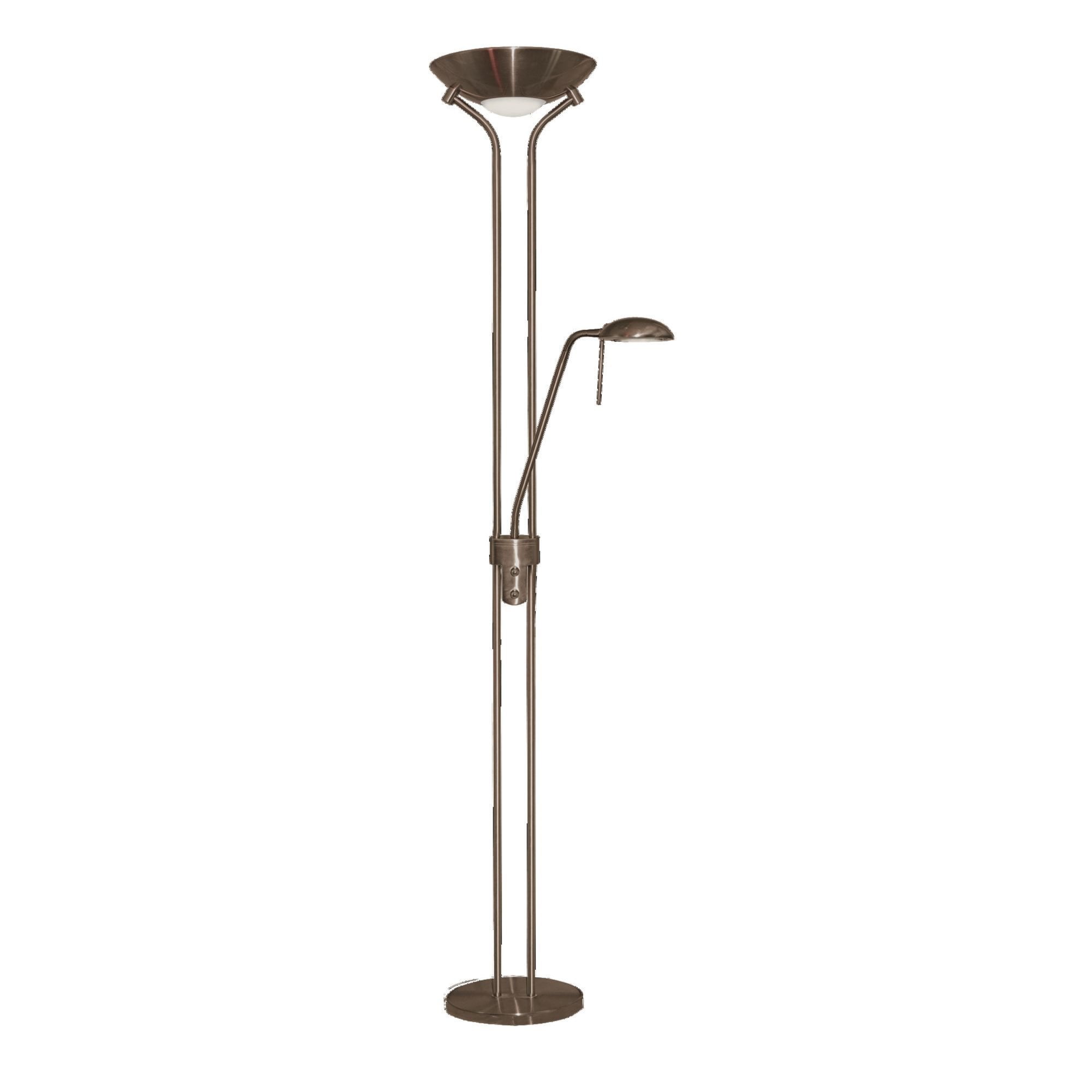 Searchlight Angela Antique Brass Mother And Child Floor Lamp With Double Dimmer