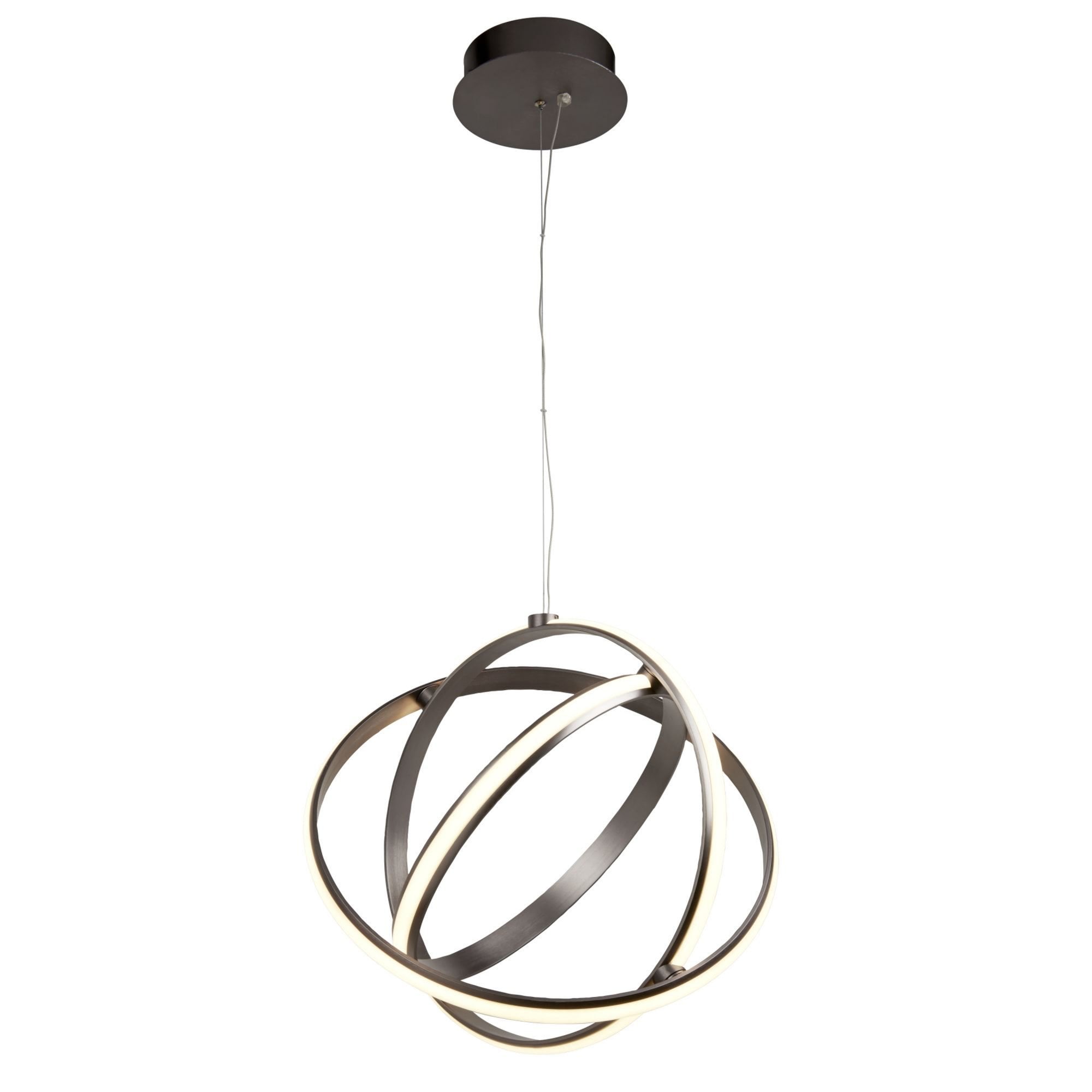 Searchlight Maddox 3 Light Brushed Satin Nickel LED Gyro Pendant