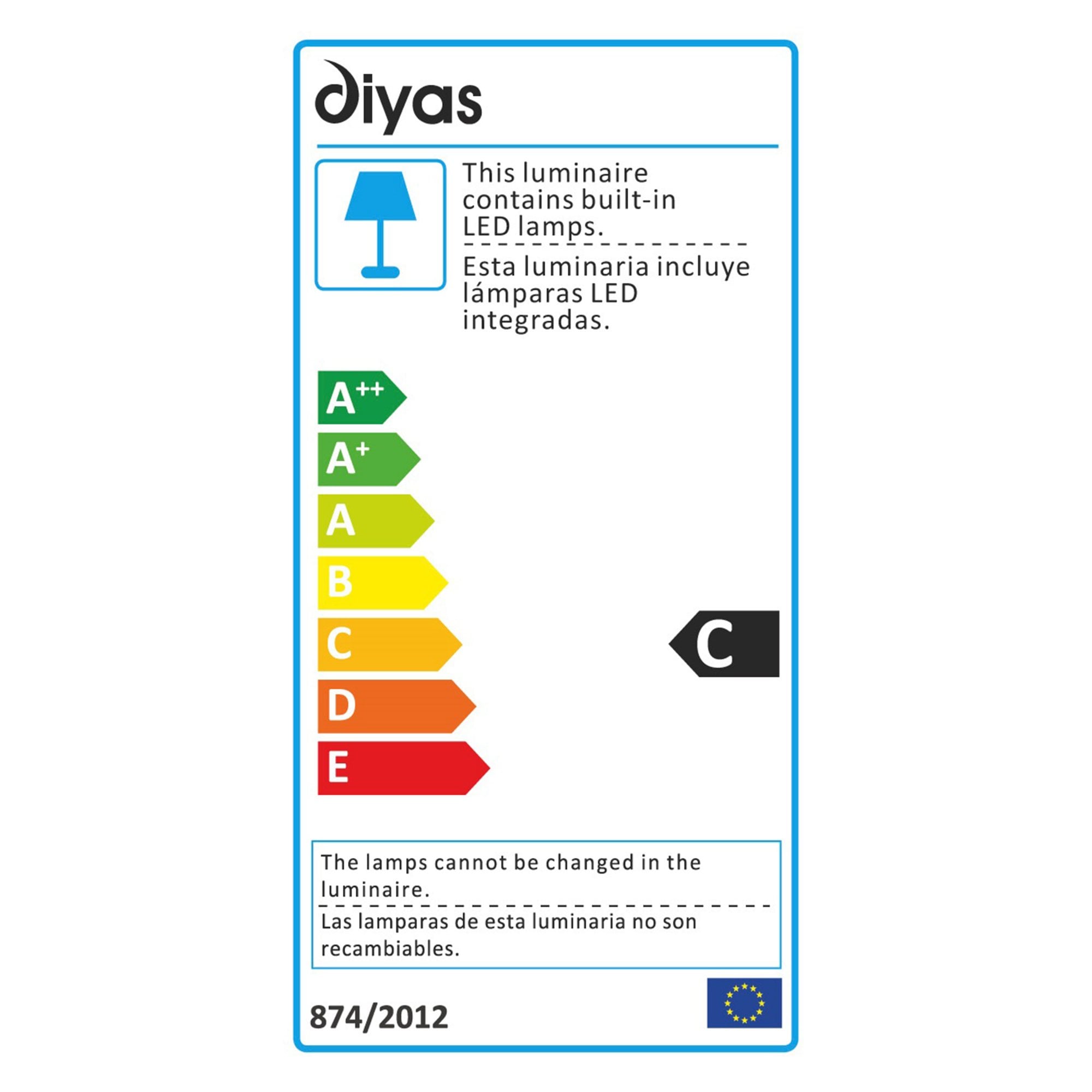 Diyas IL30070 Torre Crystal 1 Meter Polished Chrome