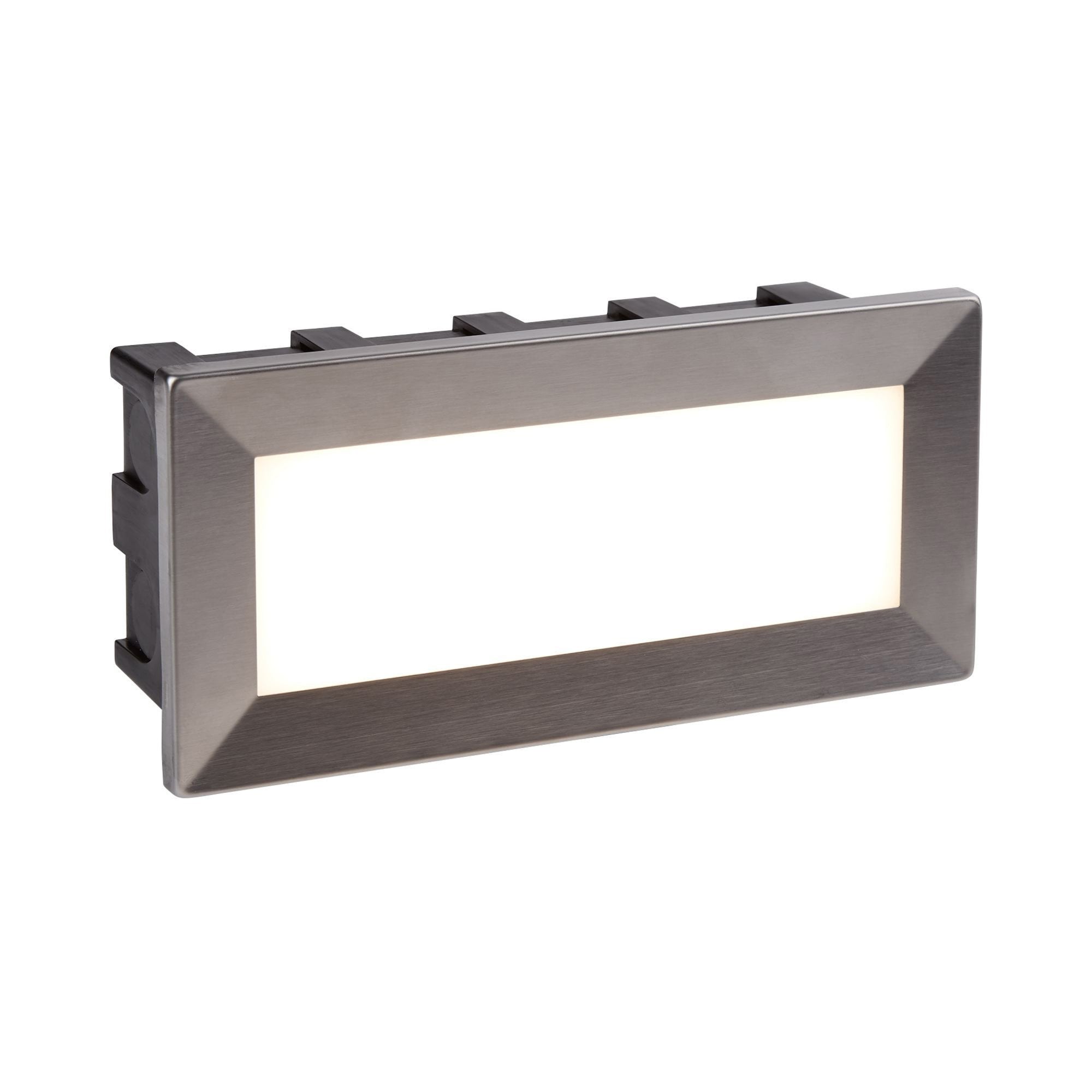 Searchlight Amberly LED Indoor/Outdoor Recessed Rectangle - Stainless Steel