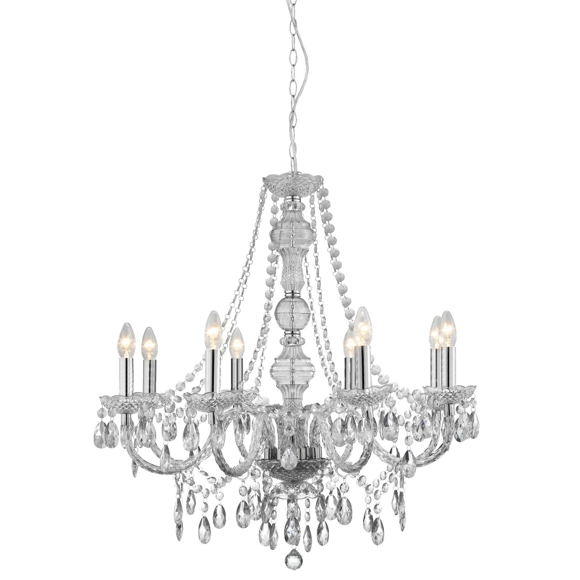 Searchlight Maple 8 Light Pendant - Clear Glass & Acrylic