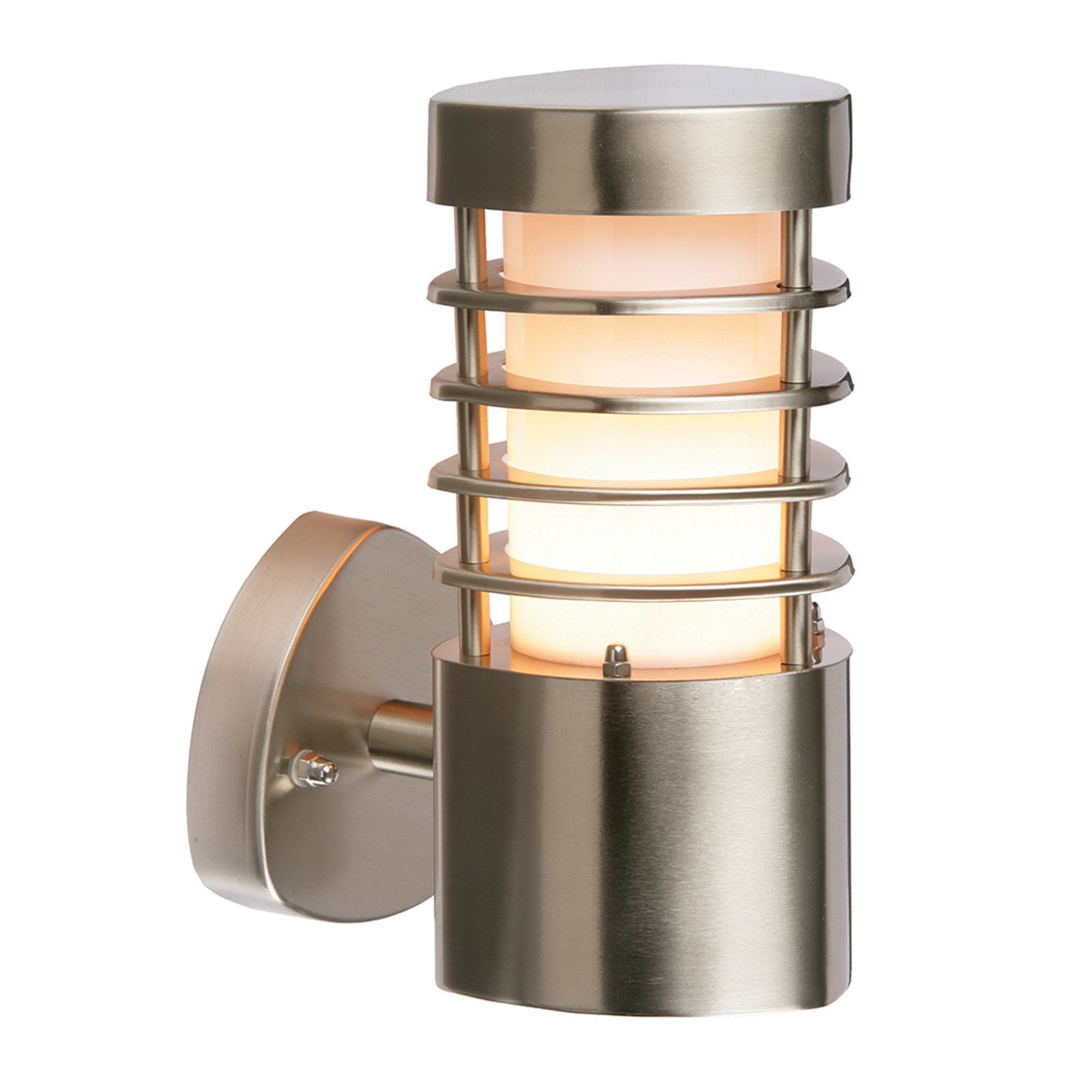 Saxby Bliss Single Light Wall Fitting - Brushed Stainless Steel
