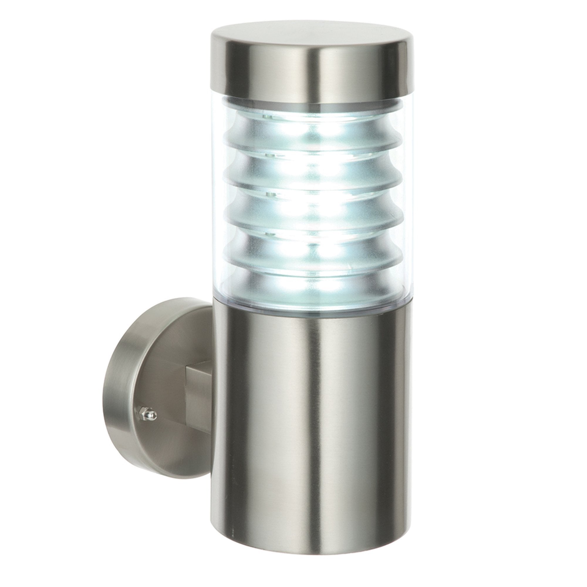 Saxby Equinox Single Light Wall Fitting IP44 - Marine Grade Brushed Stainless Steel