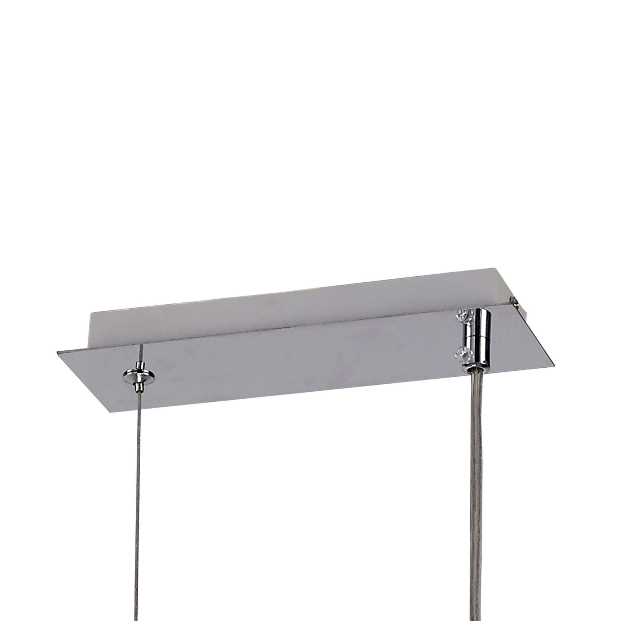 Diyas Canto Rectangle Pendant 3 Light E27 - Polished Nickel/Acrylic