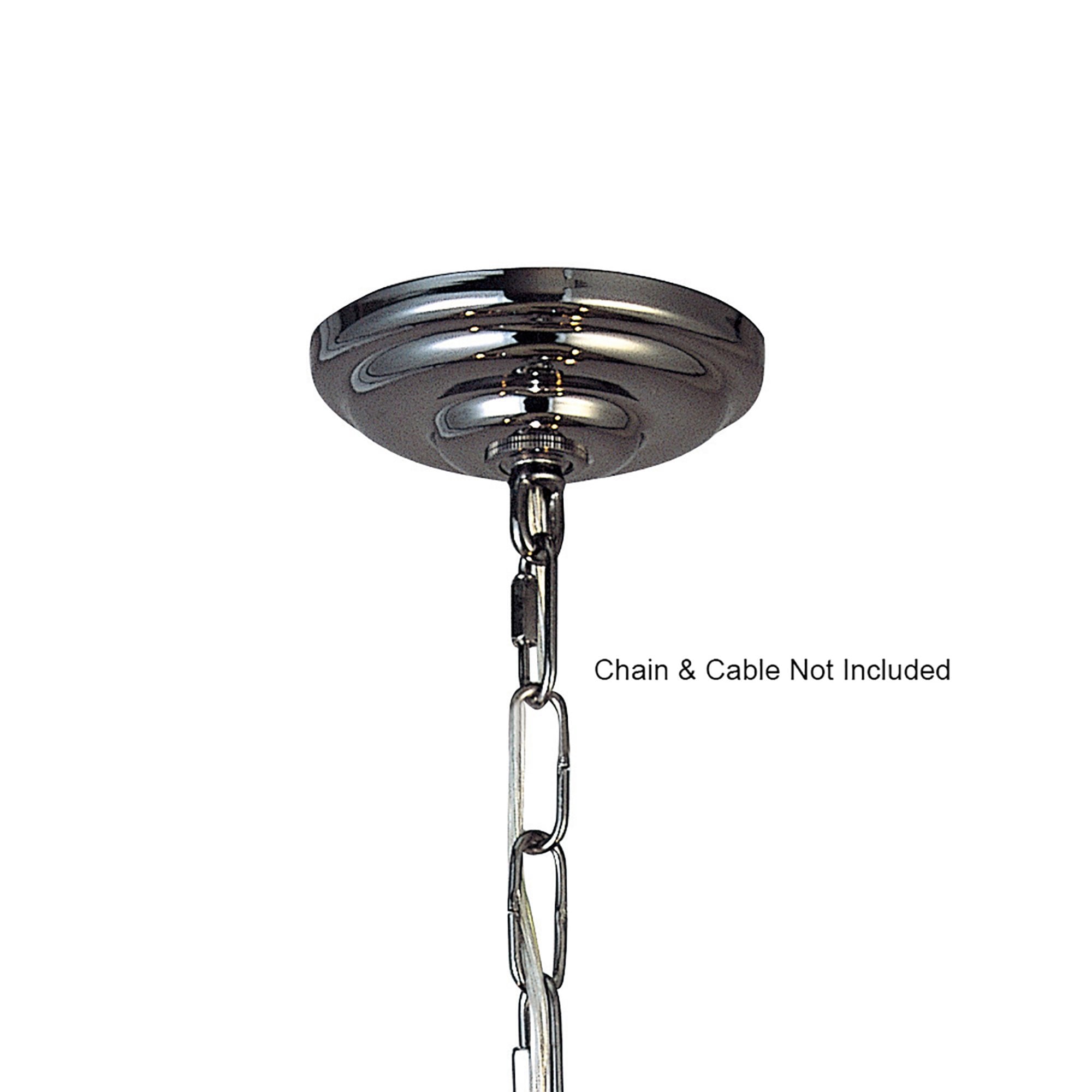 Diyas IL90003 Ceiling Plate And Bracket Black Chrome