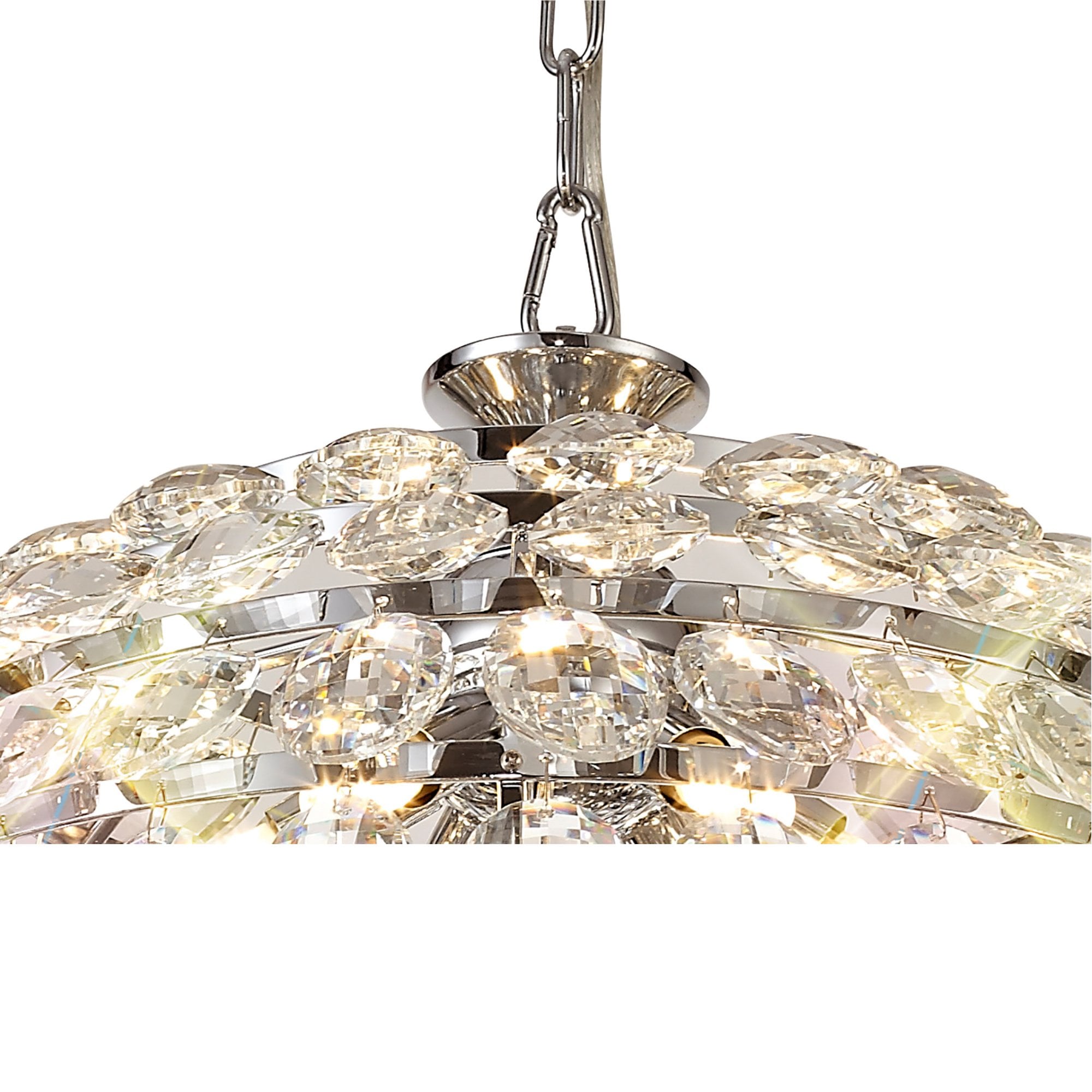 Diyas Coniston Pendant 6 Light E14 - Polished Chrome/Crystal