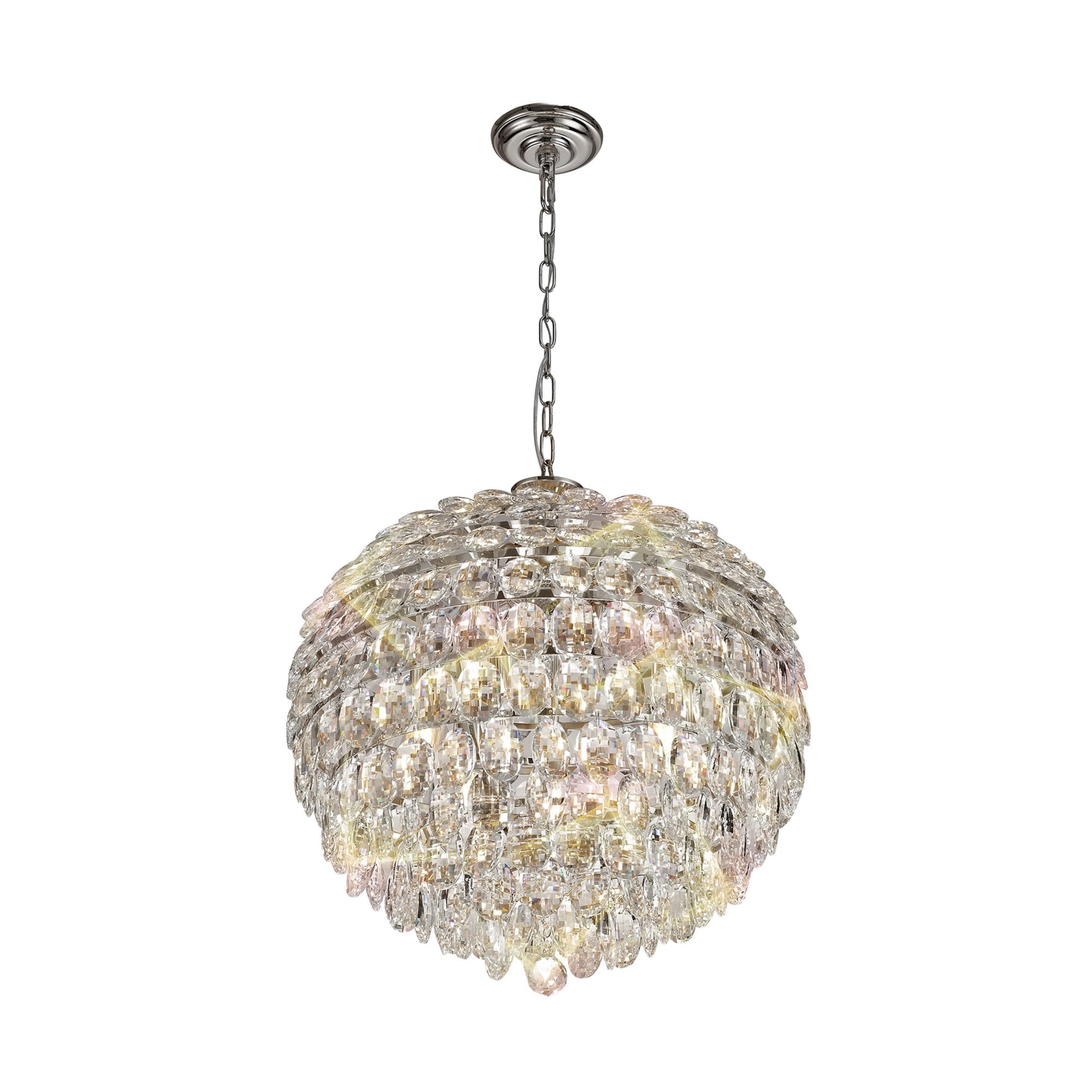 Diyas Coniston Pendant 9 Light E14 - Polished Chrome/Crystal