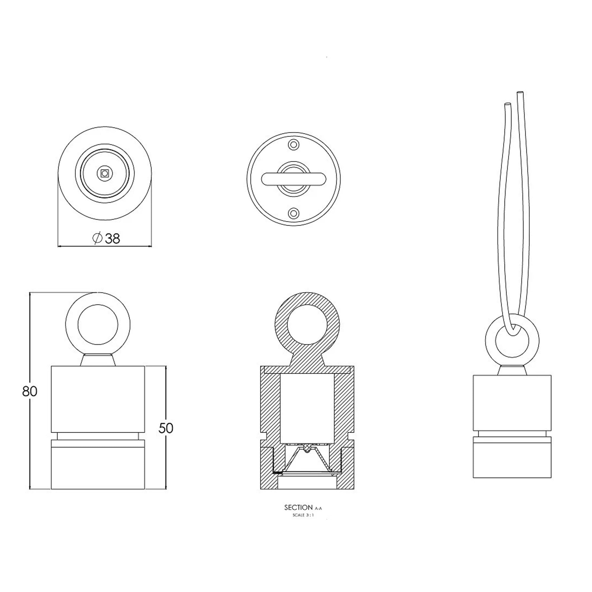 Light Visuals LV-915 Hanging Down Light - Stainless Steel
