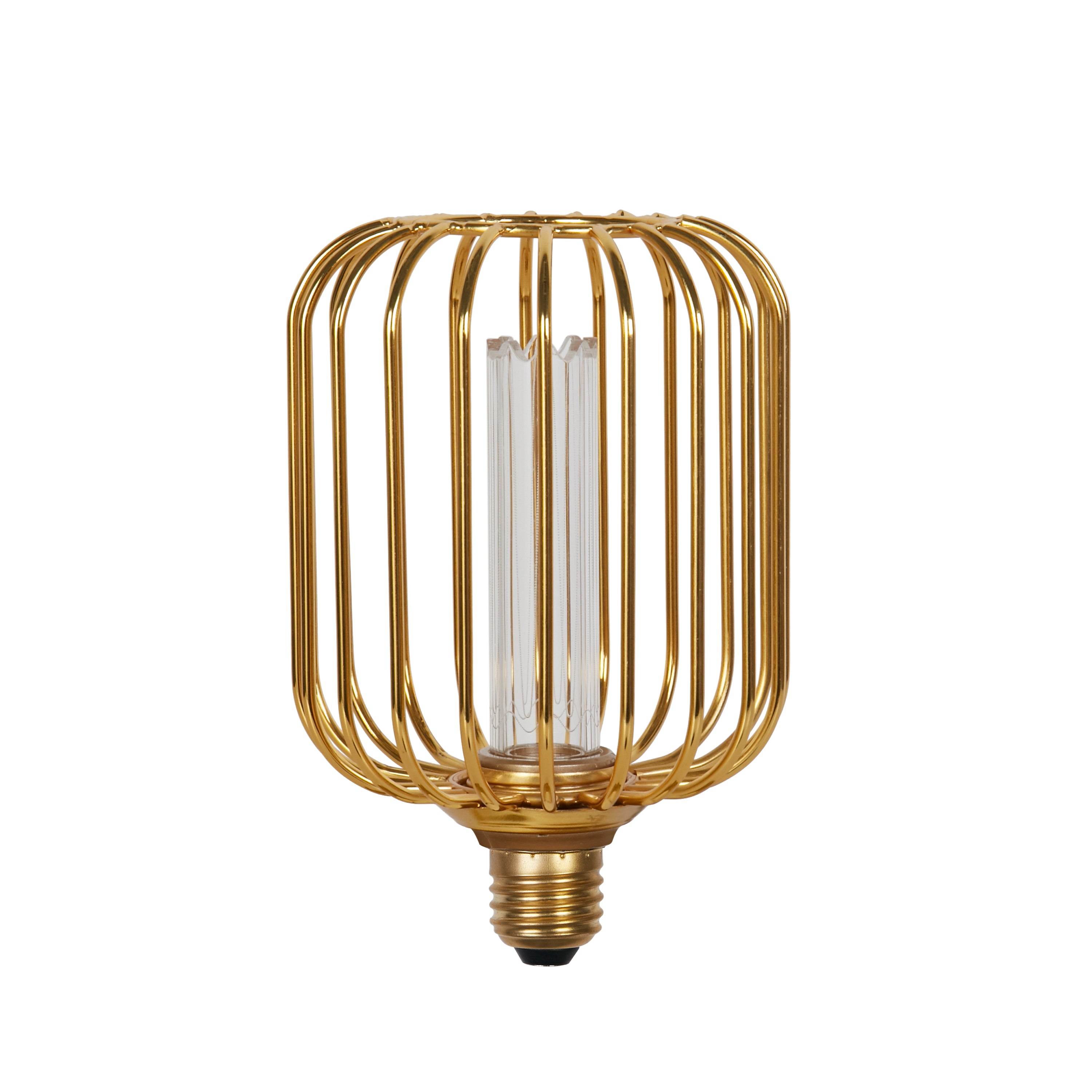 Searchlight E27 LED 3.5W Drum Lamp - 1800K - Dimmable - Gold